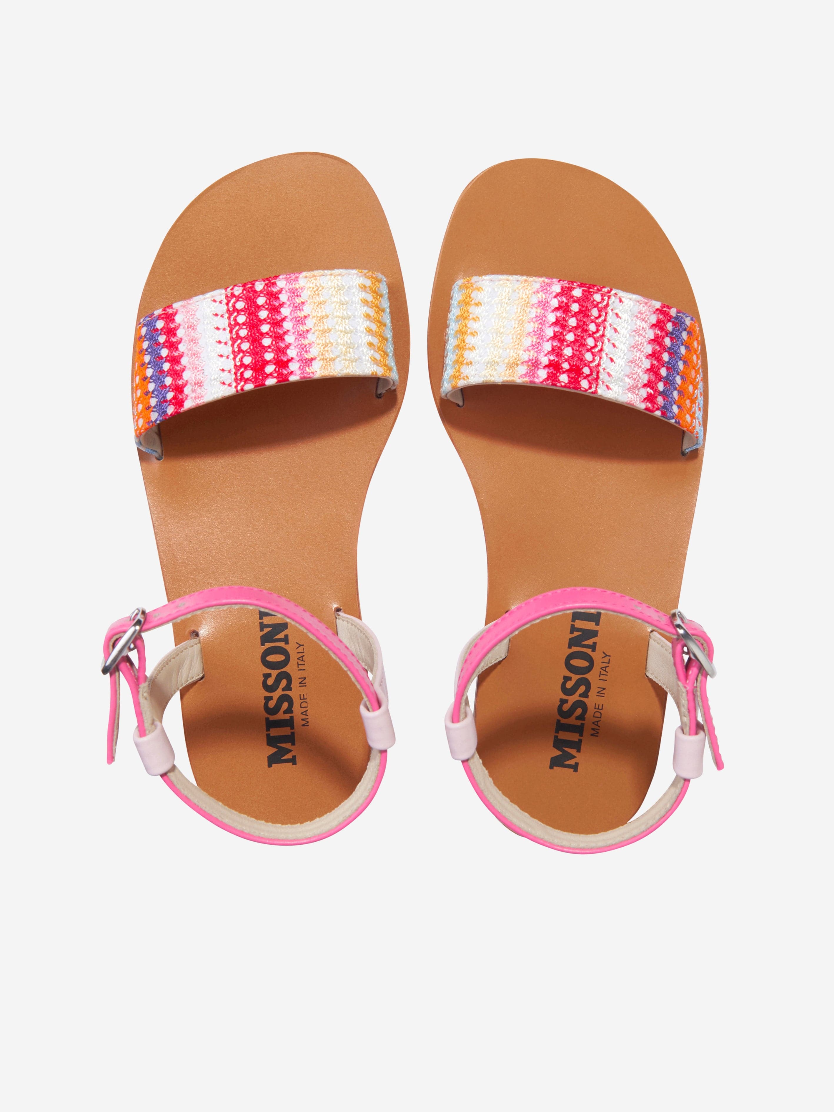 Missoni Girls Striped Sandals in Multicolour