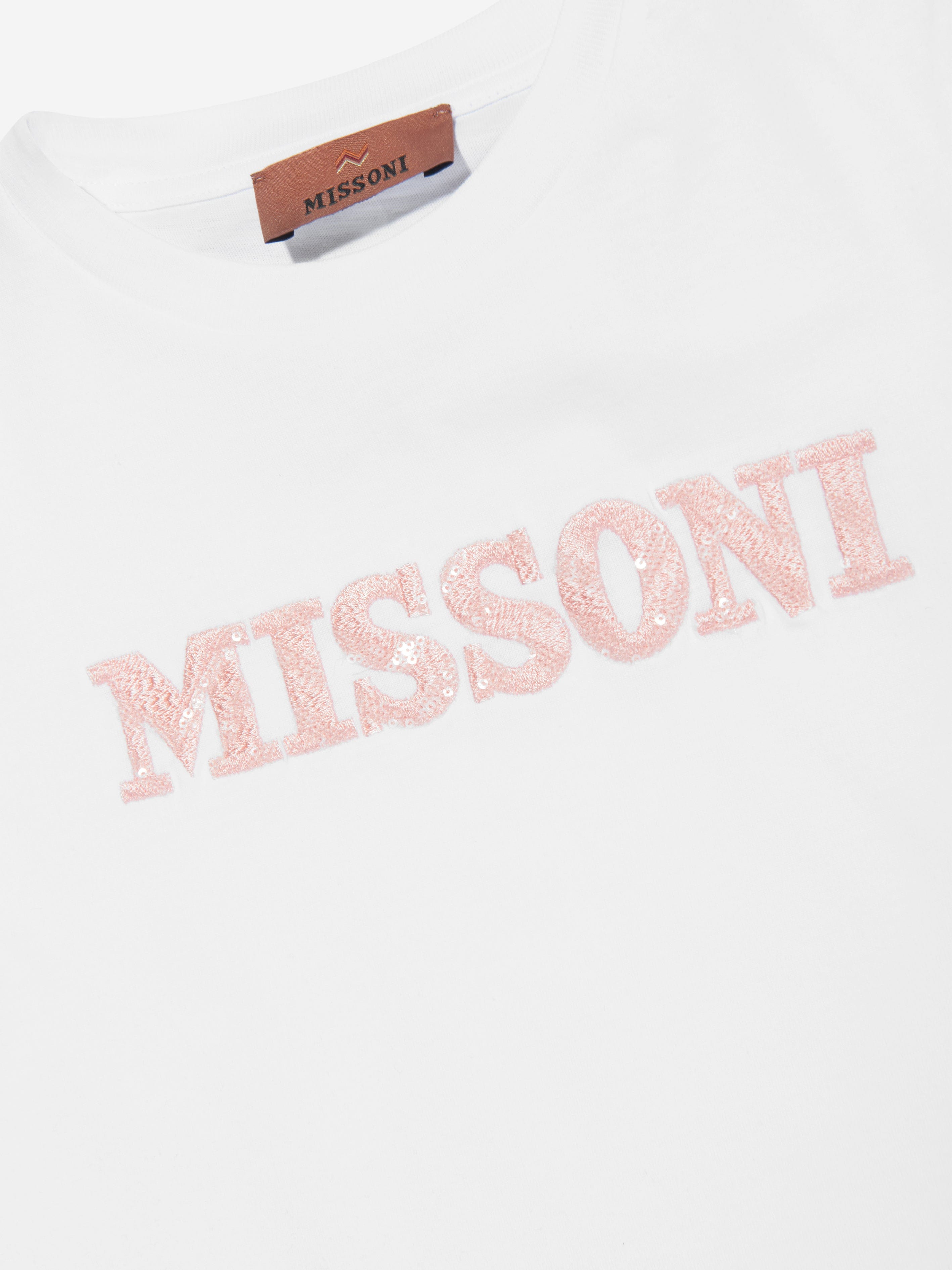 Missoni Girls Logo T-Shirt in White