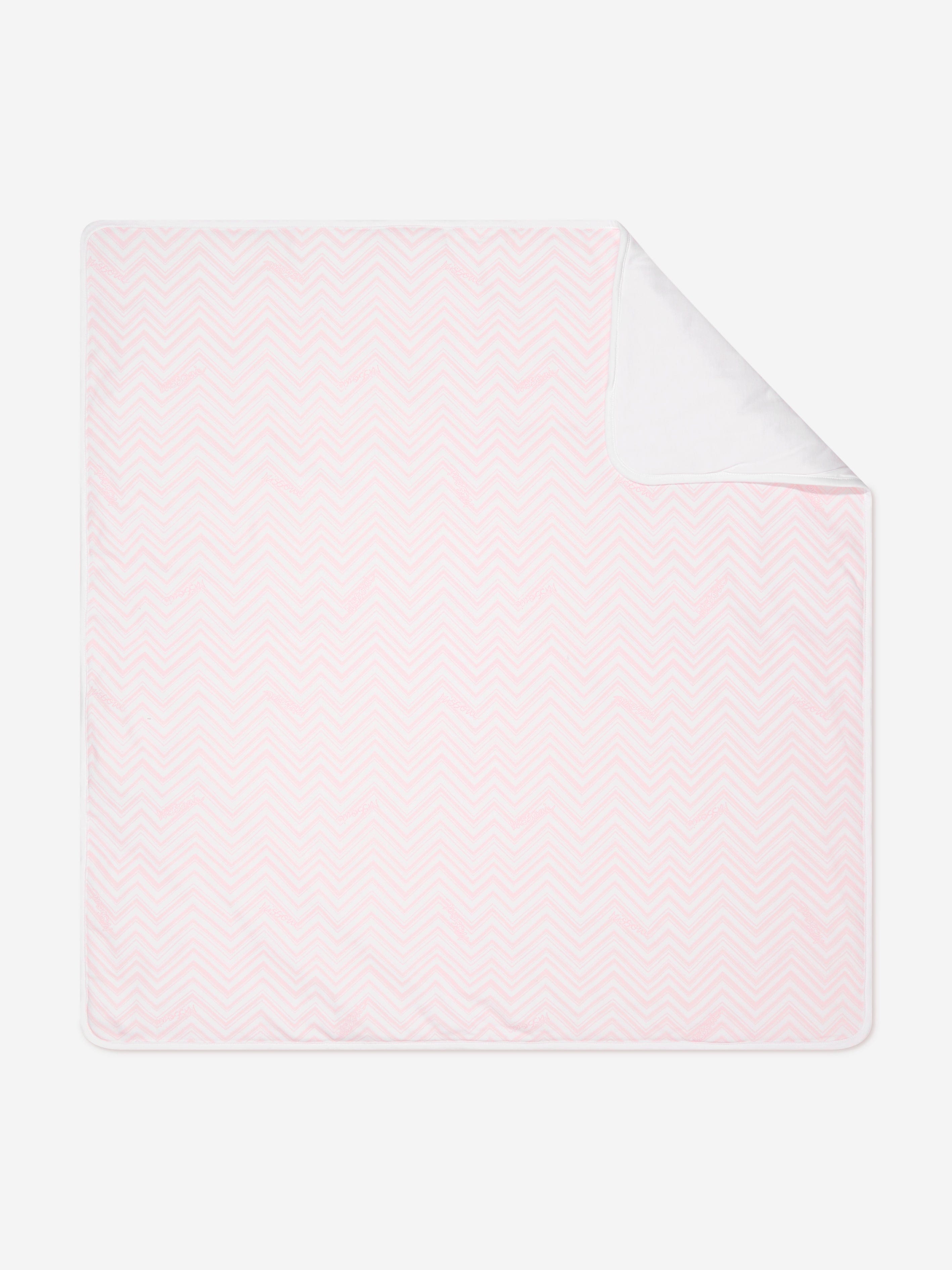 Missoni Baby Girls Zigzag Blanket in Pink