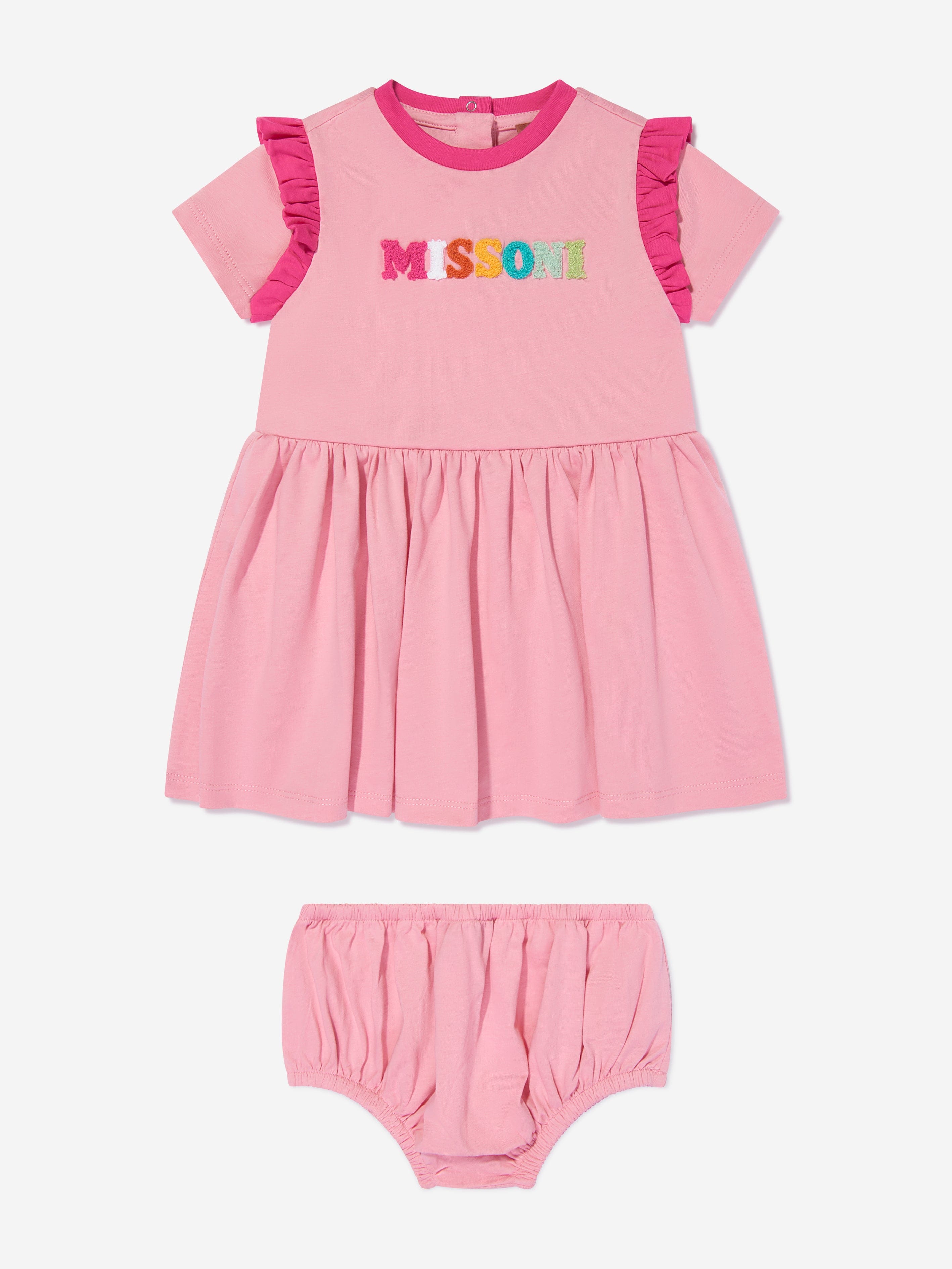 Missoni Baby Girls Dress With Knickers in Pink