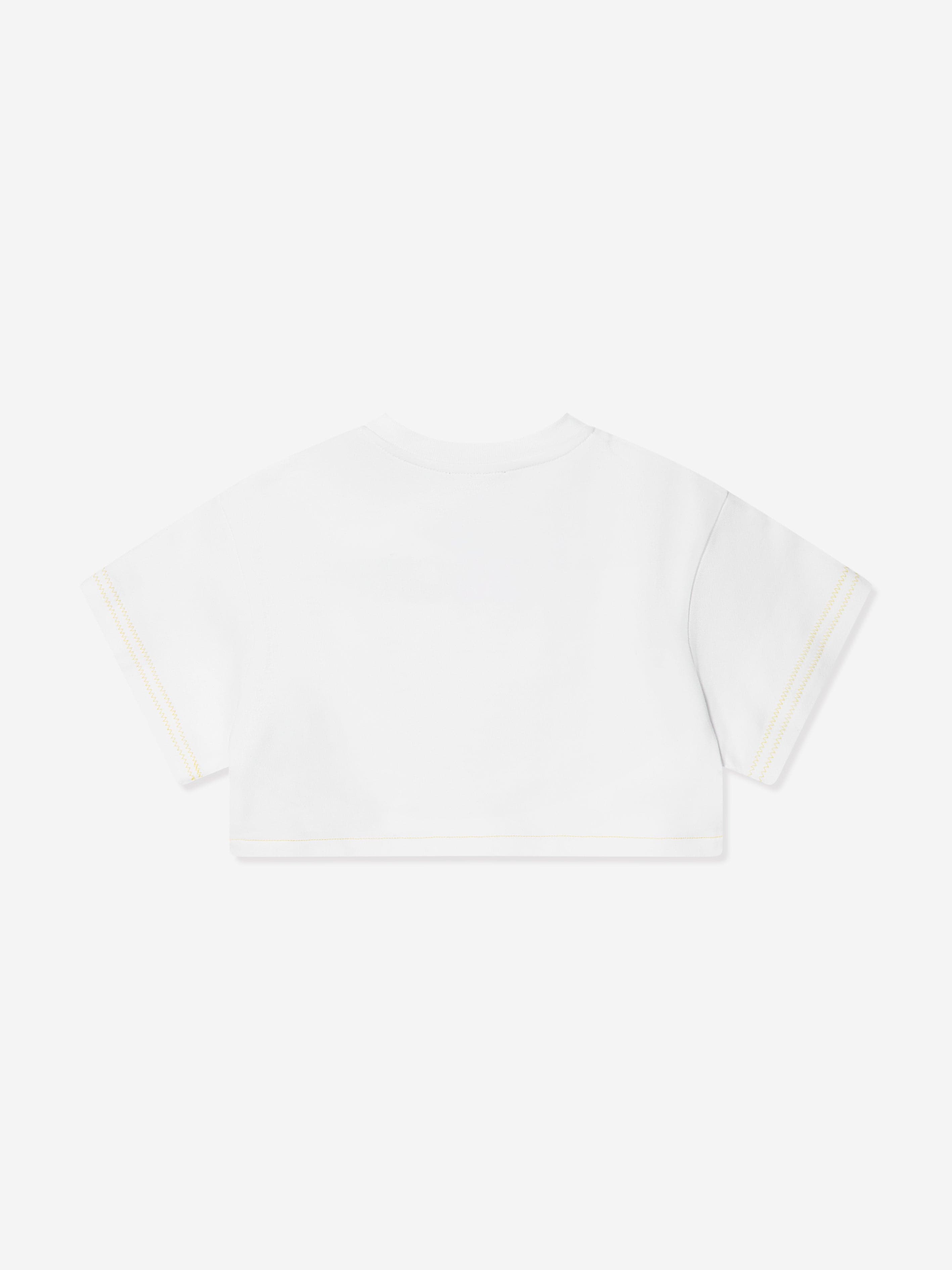 Missoni Girls Cropped Logo Sweatshirt in White