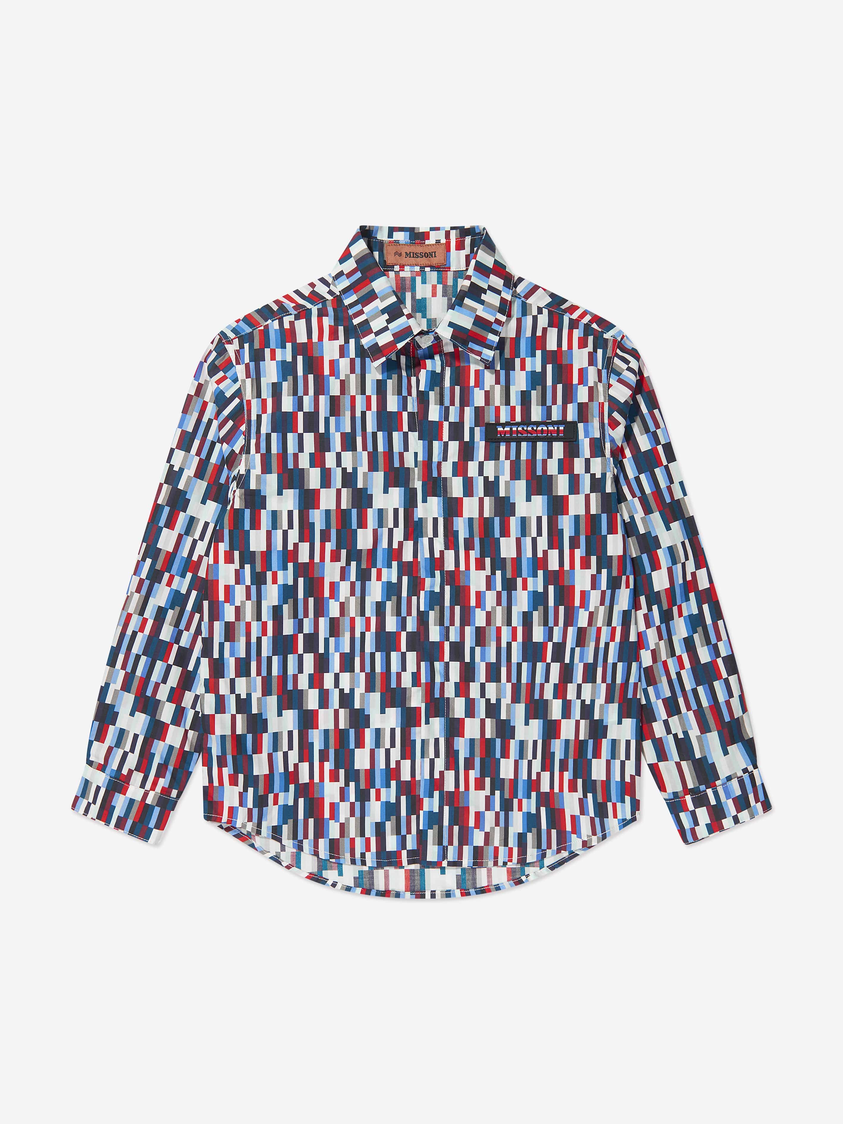 Missoni Boys Pixel Print Shirt in Multicolour