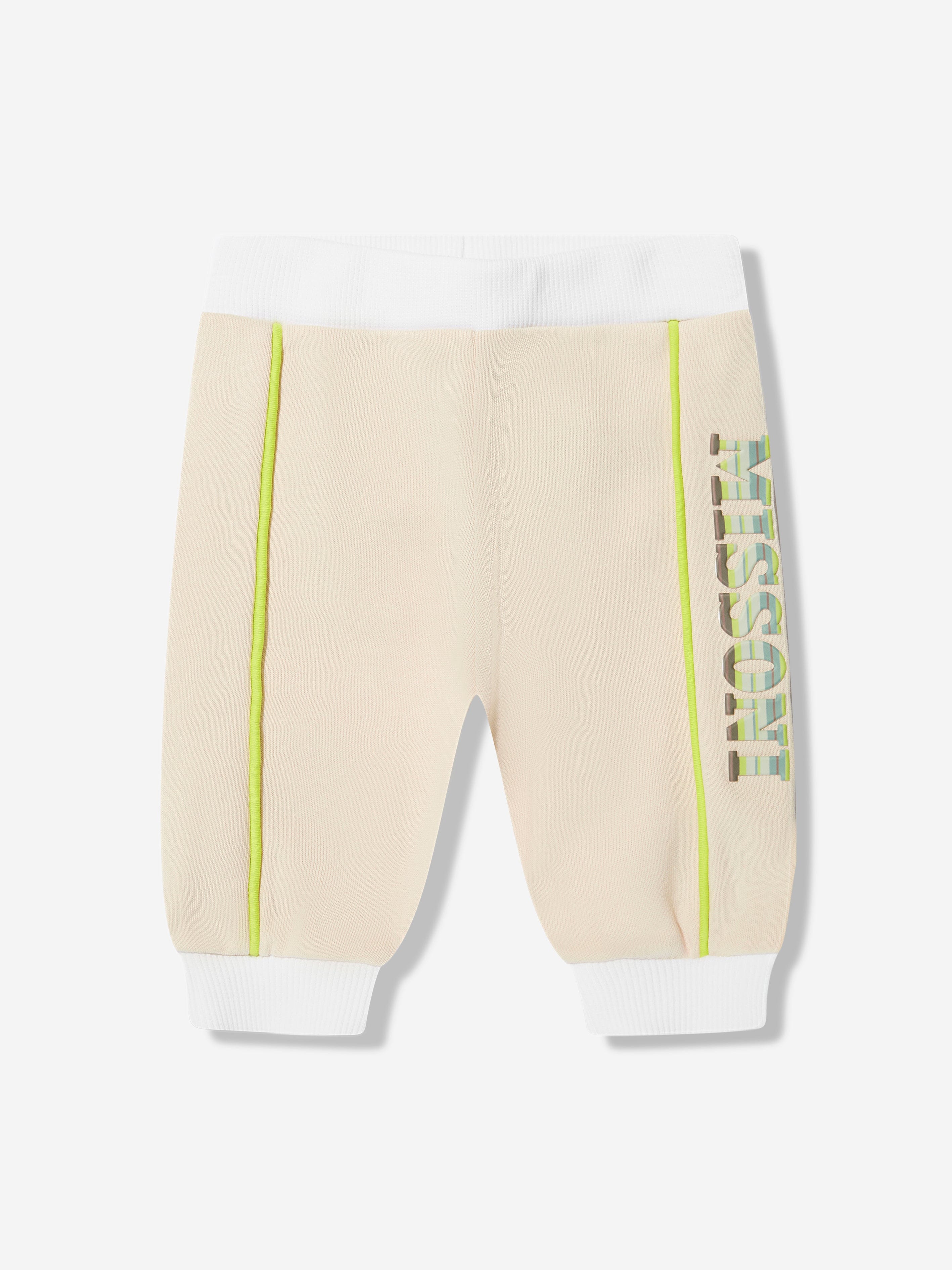 Missoni Baby Boys Logo Joggers in Beige