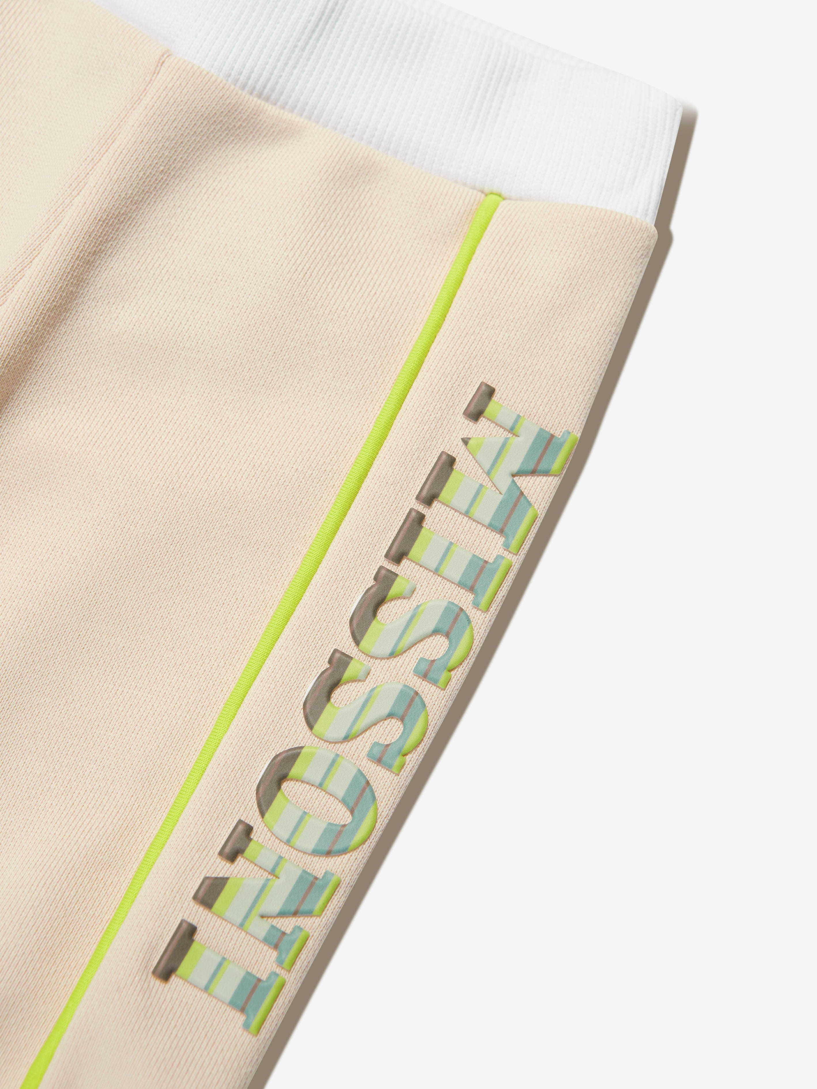 Missoni Baby Boys Logo Joggers in Beige