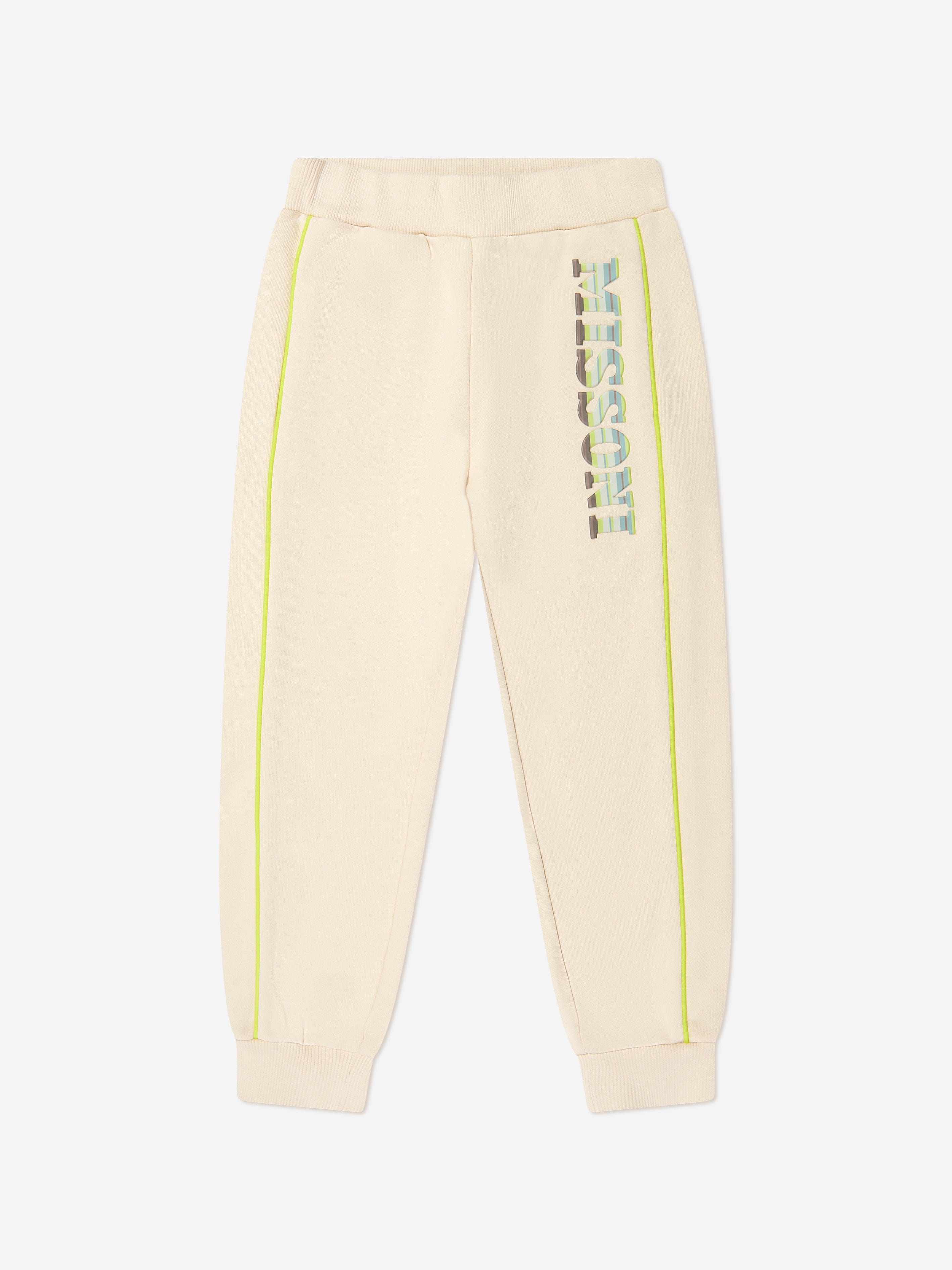 Missoni Boys Logo Joggers in Beige