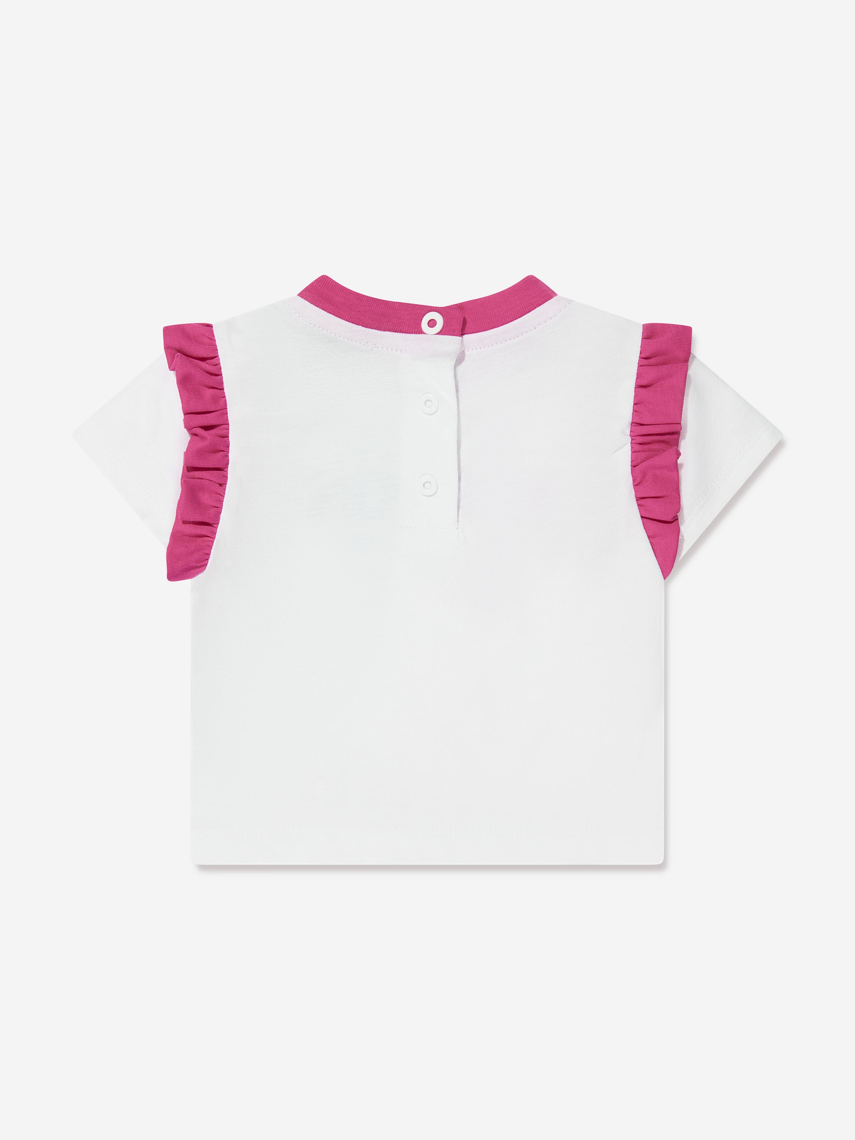 Missoni Baby Girls Logo Frill T-Shirt in White