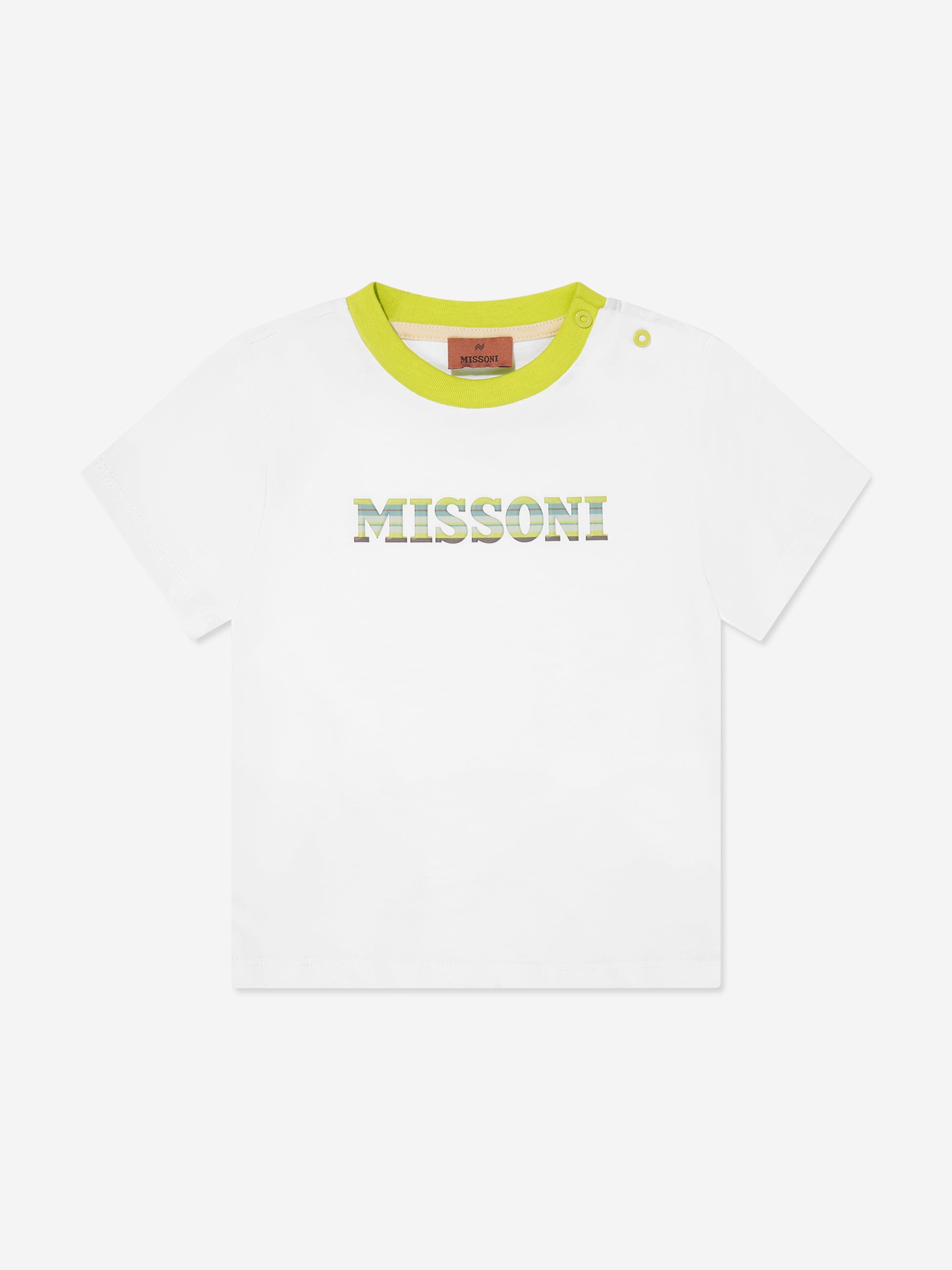 Missoni Baby Boys Logo T-Shirt in White