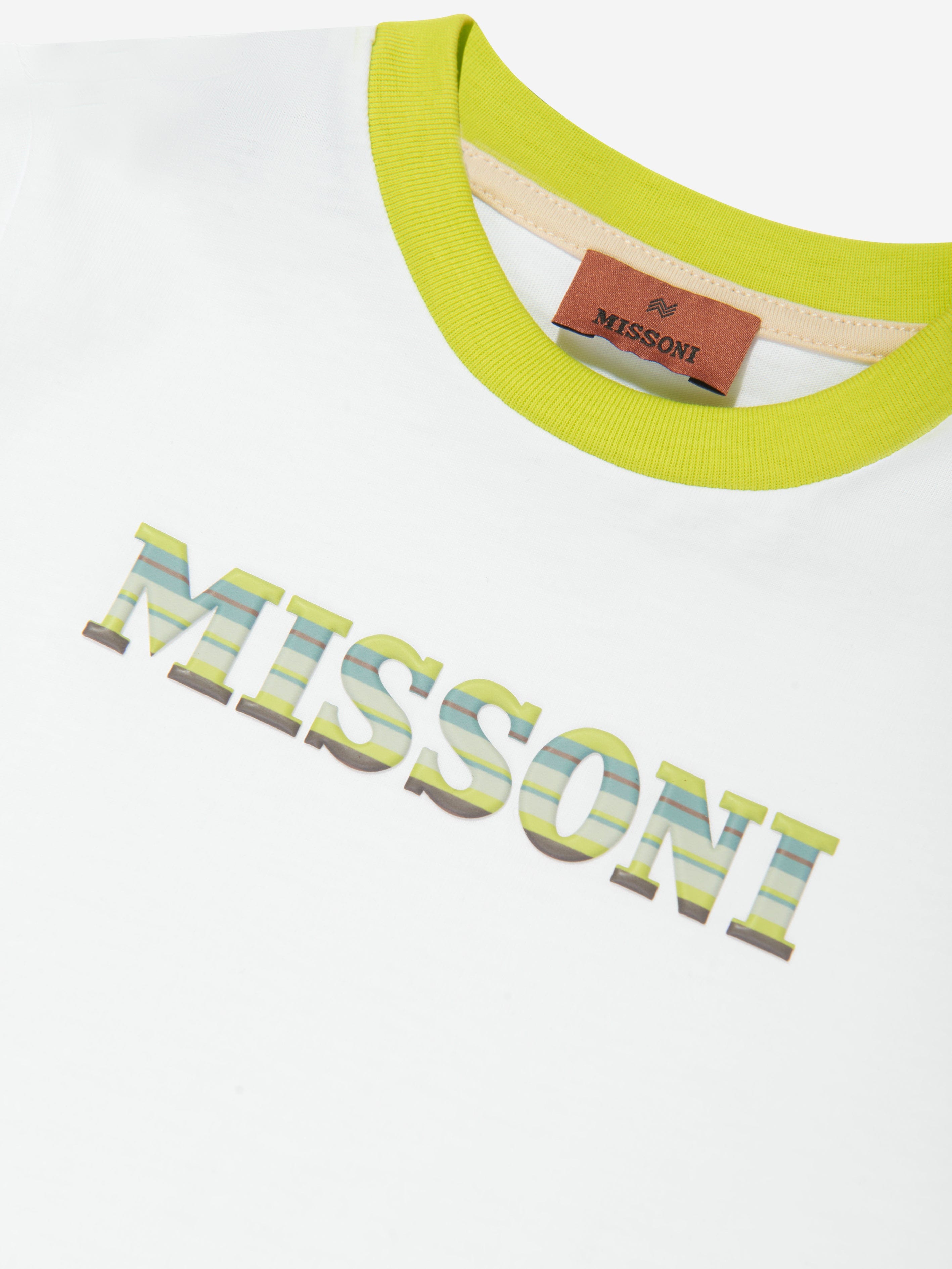 Missoni Baby Boys Logo T-Shirt in White