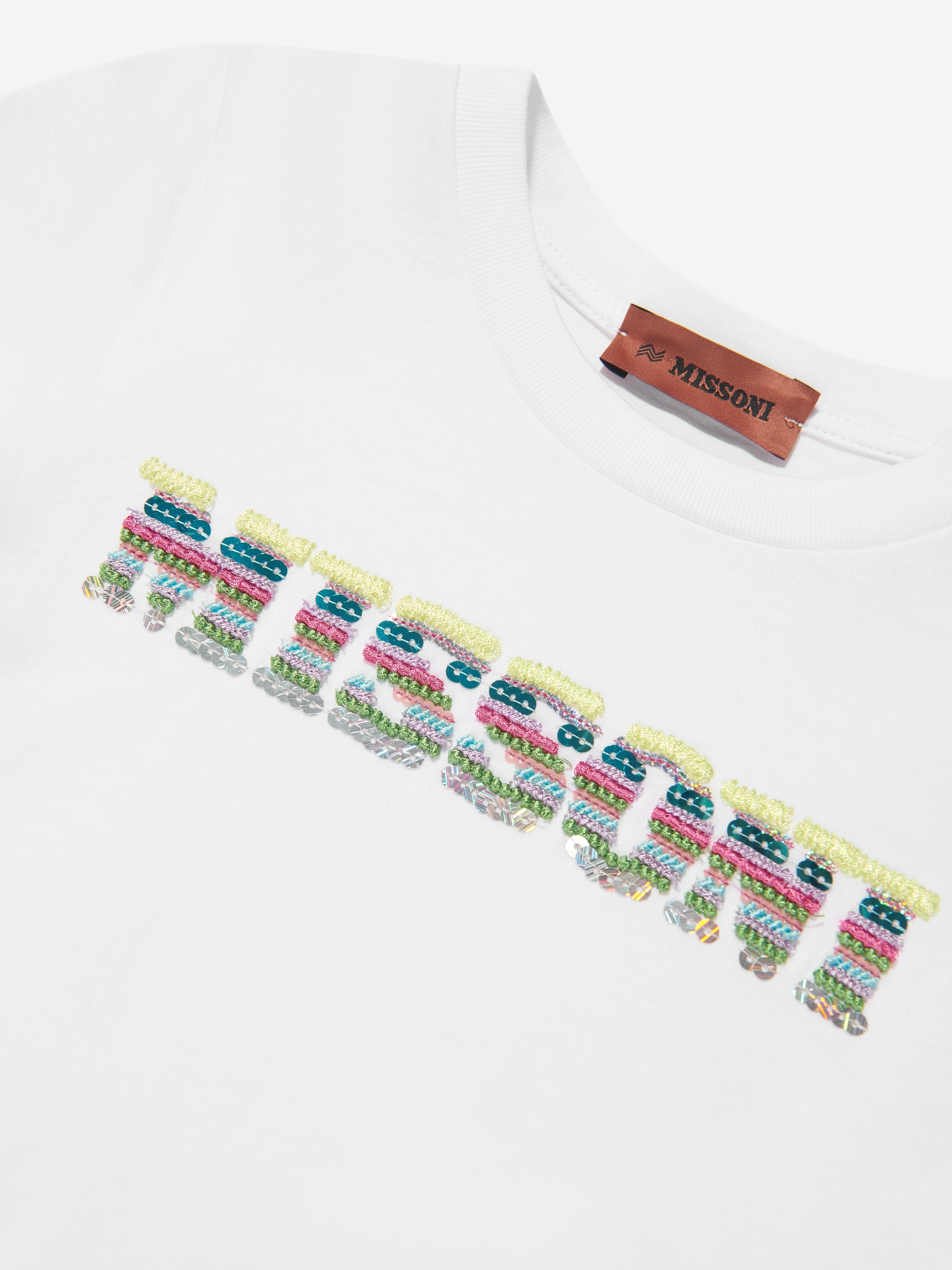 Missoni Girls Logo T-Shirt in White