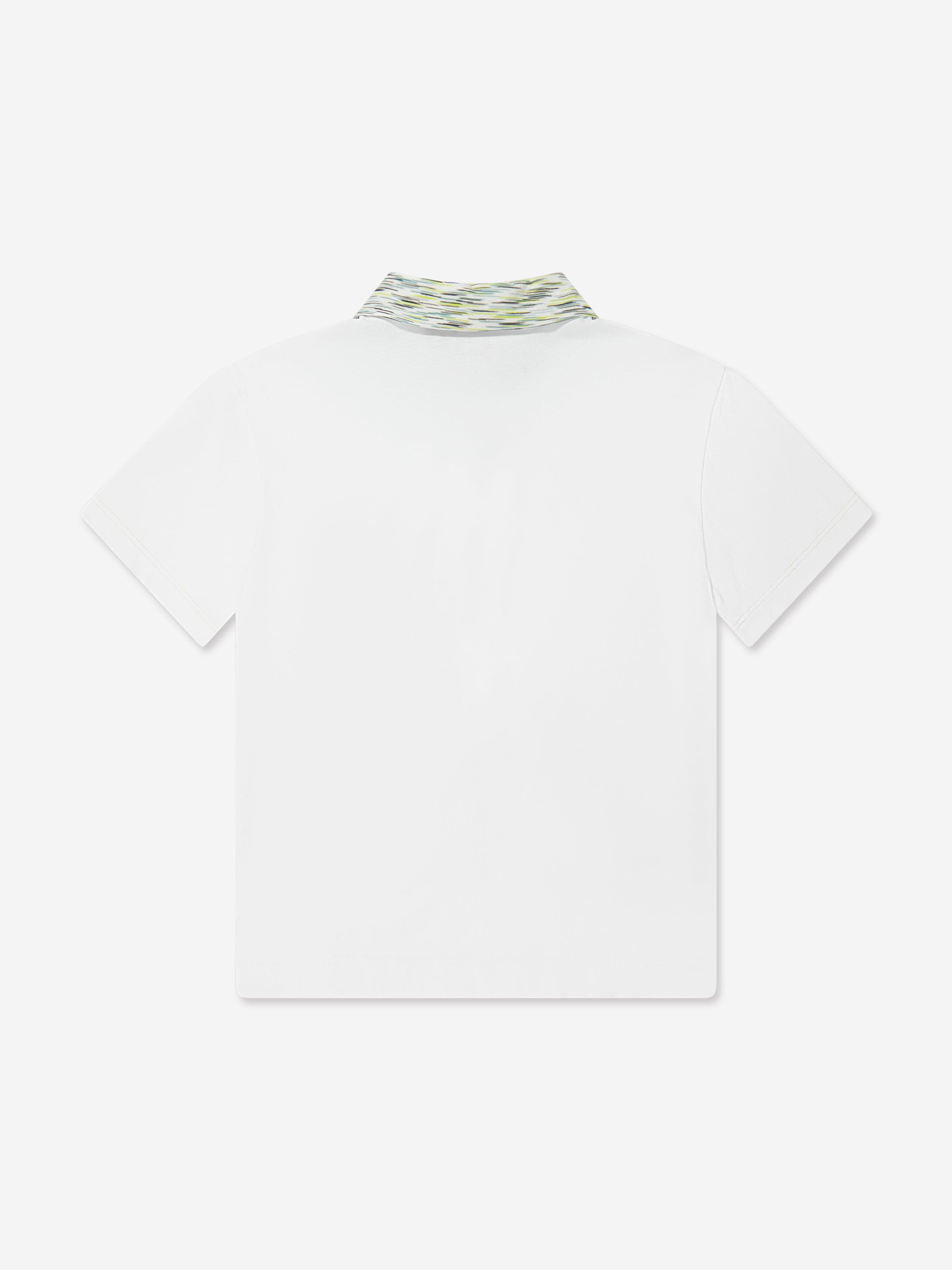 Missoni Boys Space Dye Polo Shirt in White