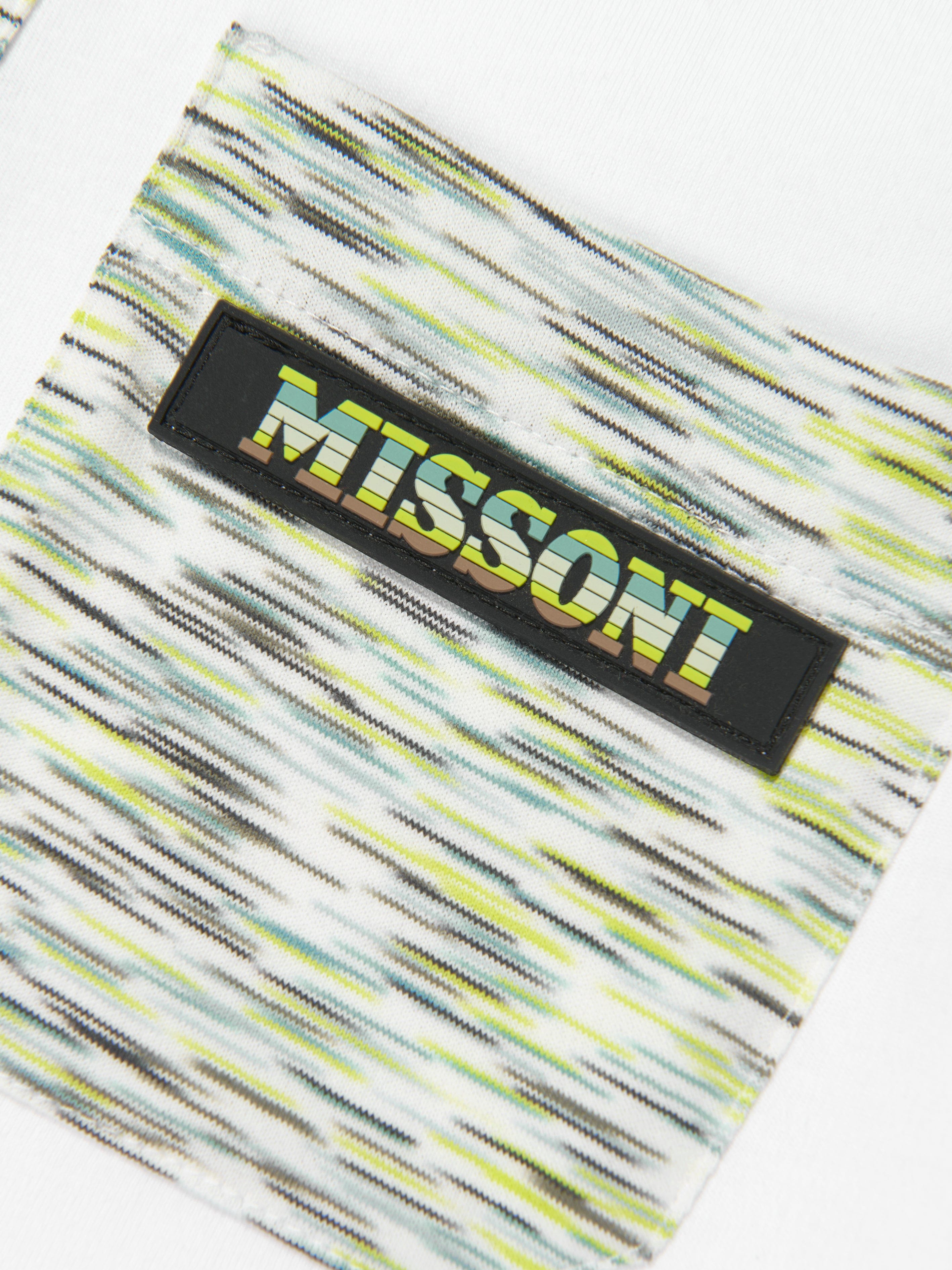 Missoni Boys Space Dye Polo Shirt in White