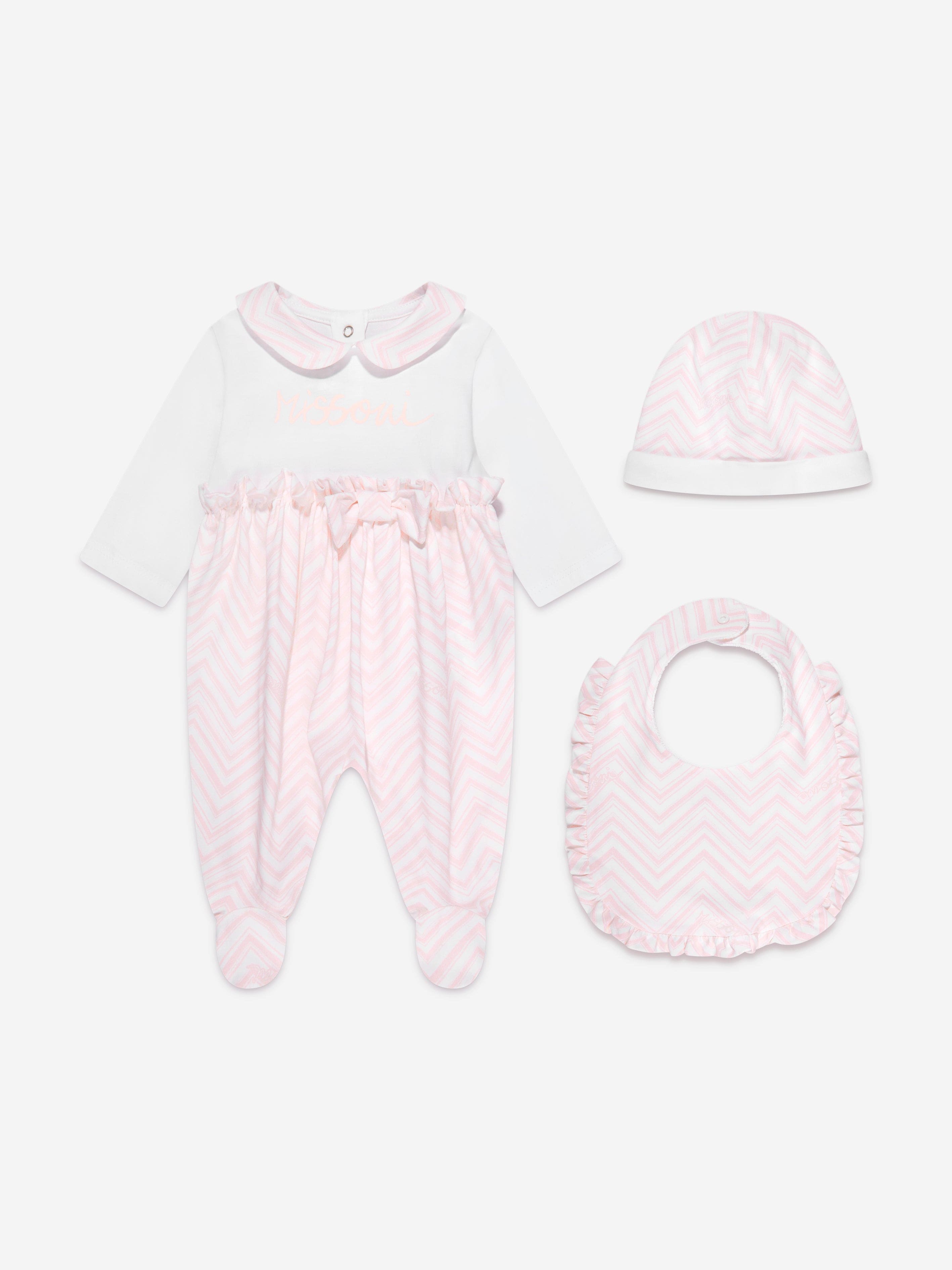 Missoni Baby Girls Frill Babygrow Set in Pink