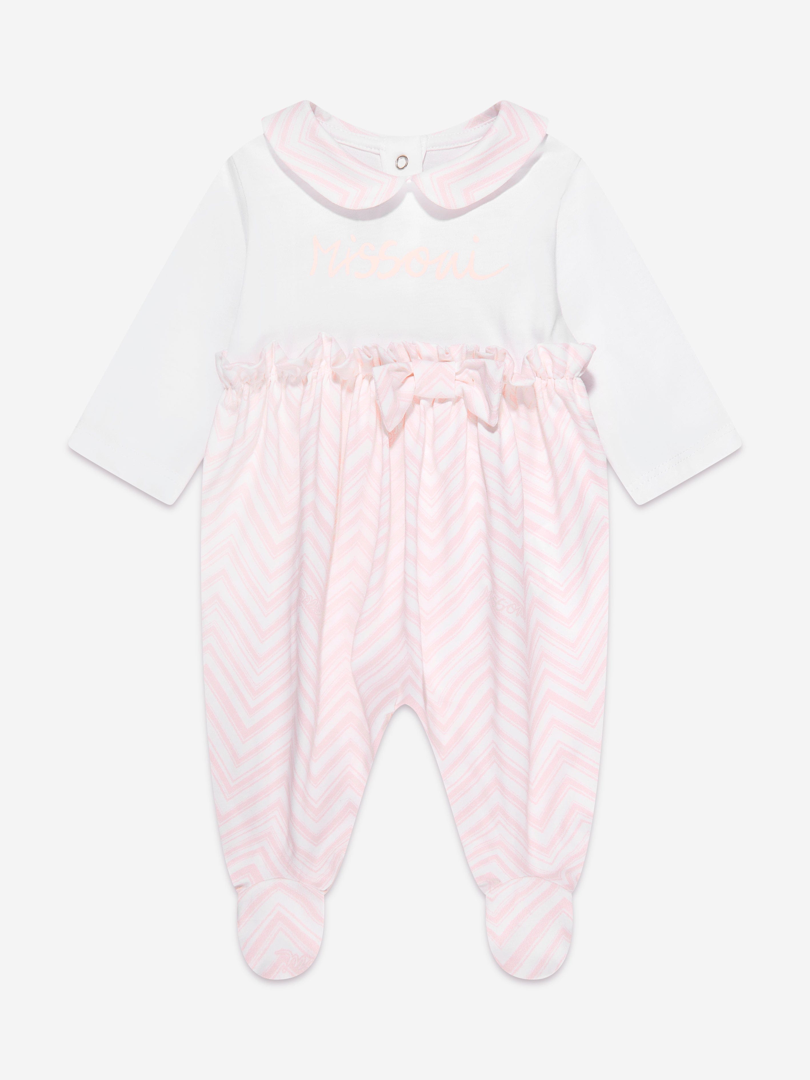 Missoni Baby Girls Frill Babygrow Set in Pink