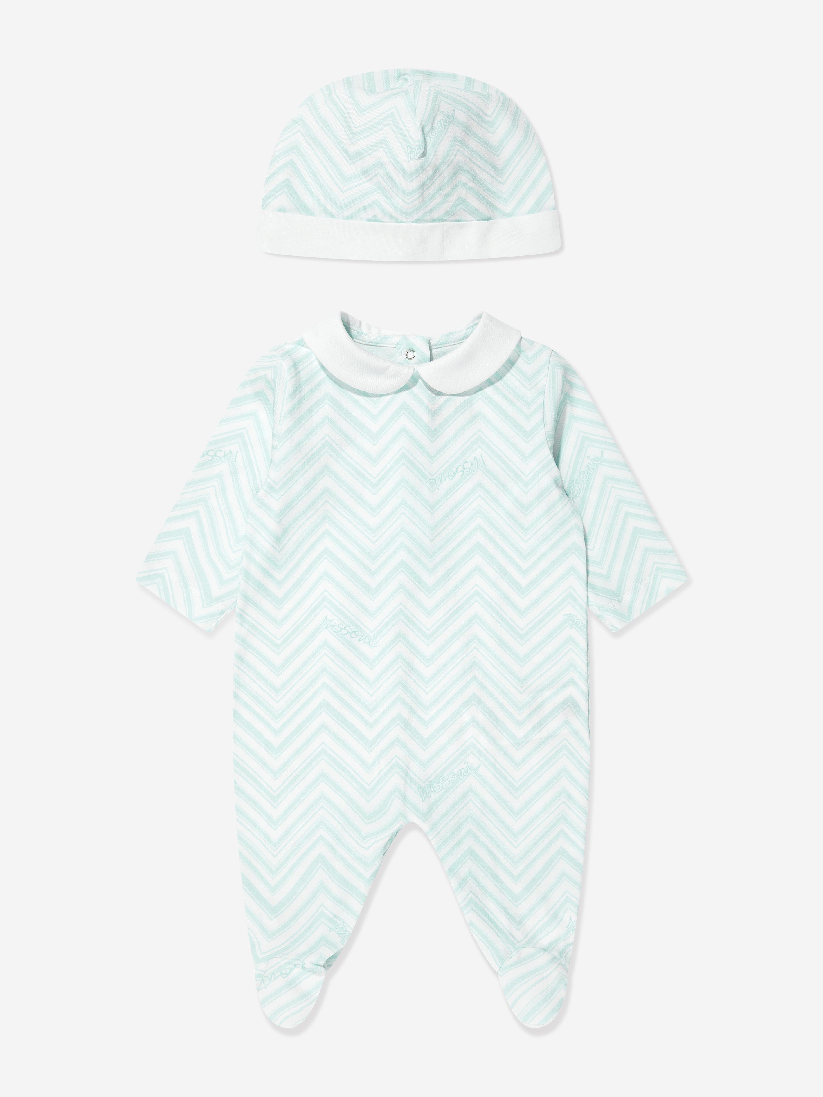 Missoni Baby Boys Zigzag Babygrow Set in Blue