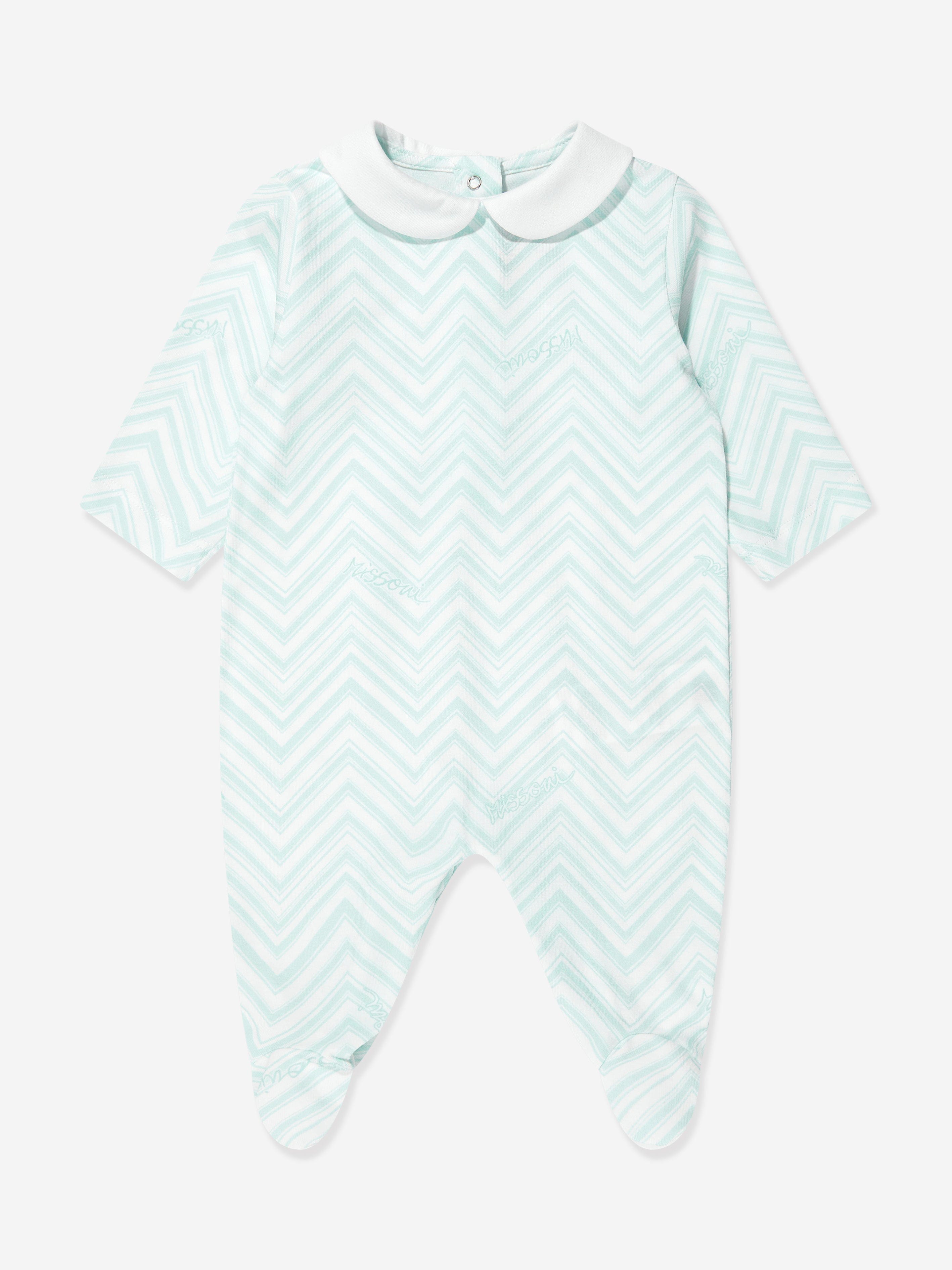 Missoni Baby Boys Zigzag Babygrow Set in Blue