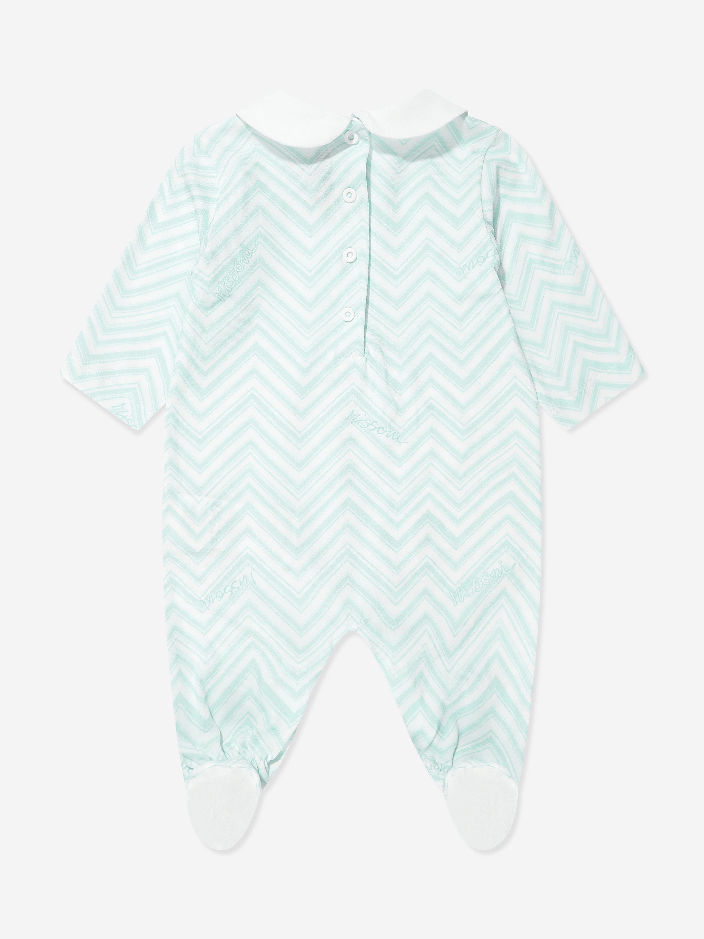 Missoni Baby Boys Zigzag Babygrow Set in Blue