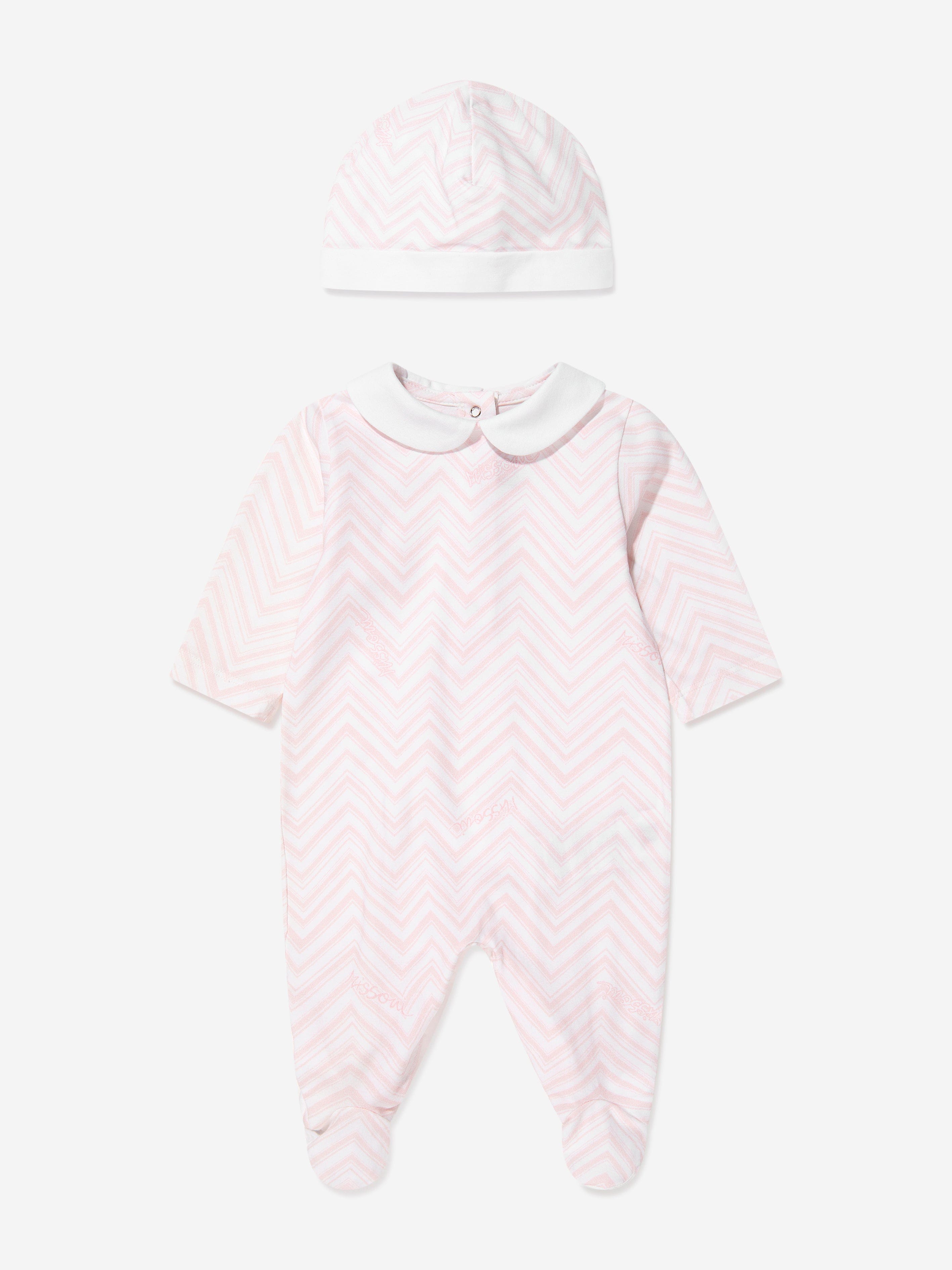 Missoni Baby Girls Zigzag Babygrow Set in Pink