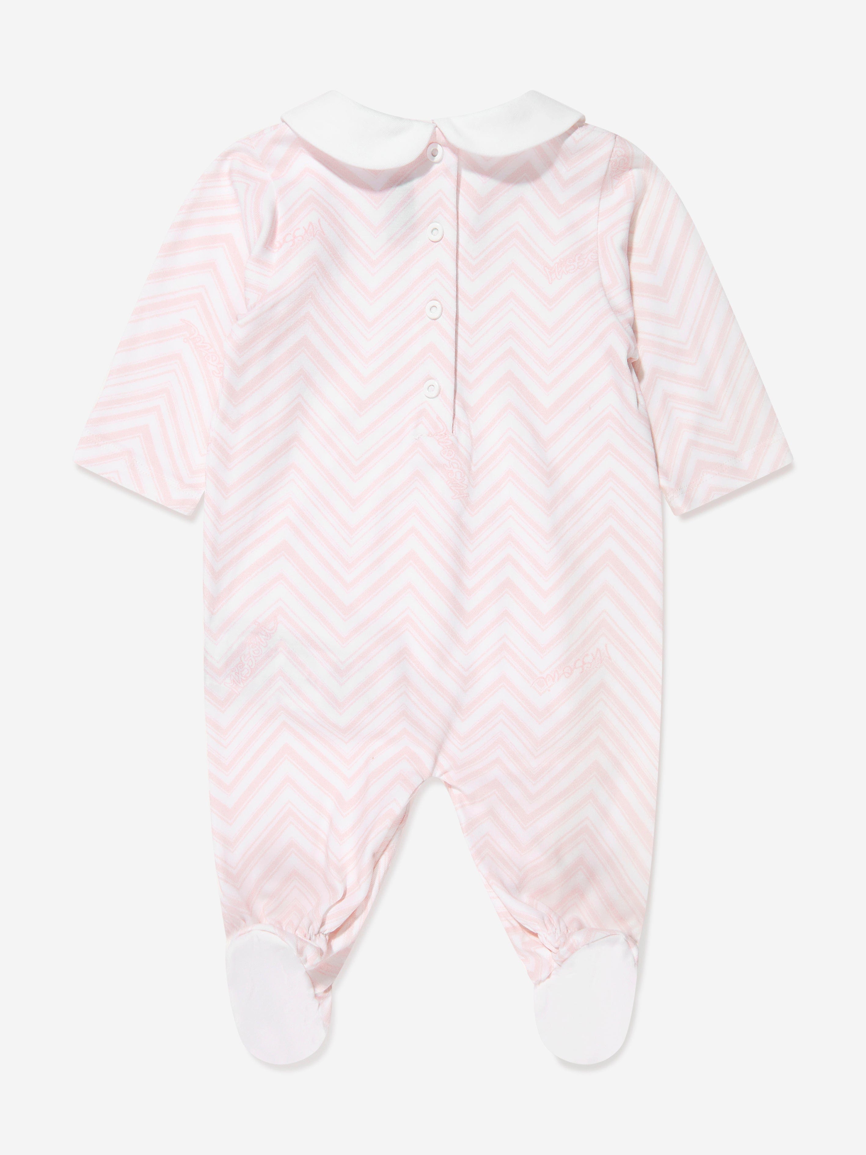 Missoni Baby Girls Zigzag Babygrow Set in Pink