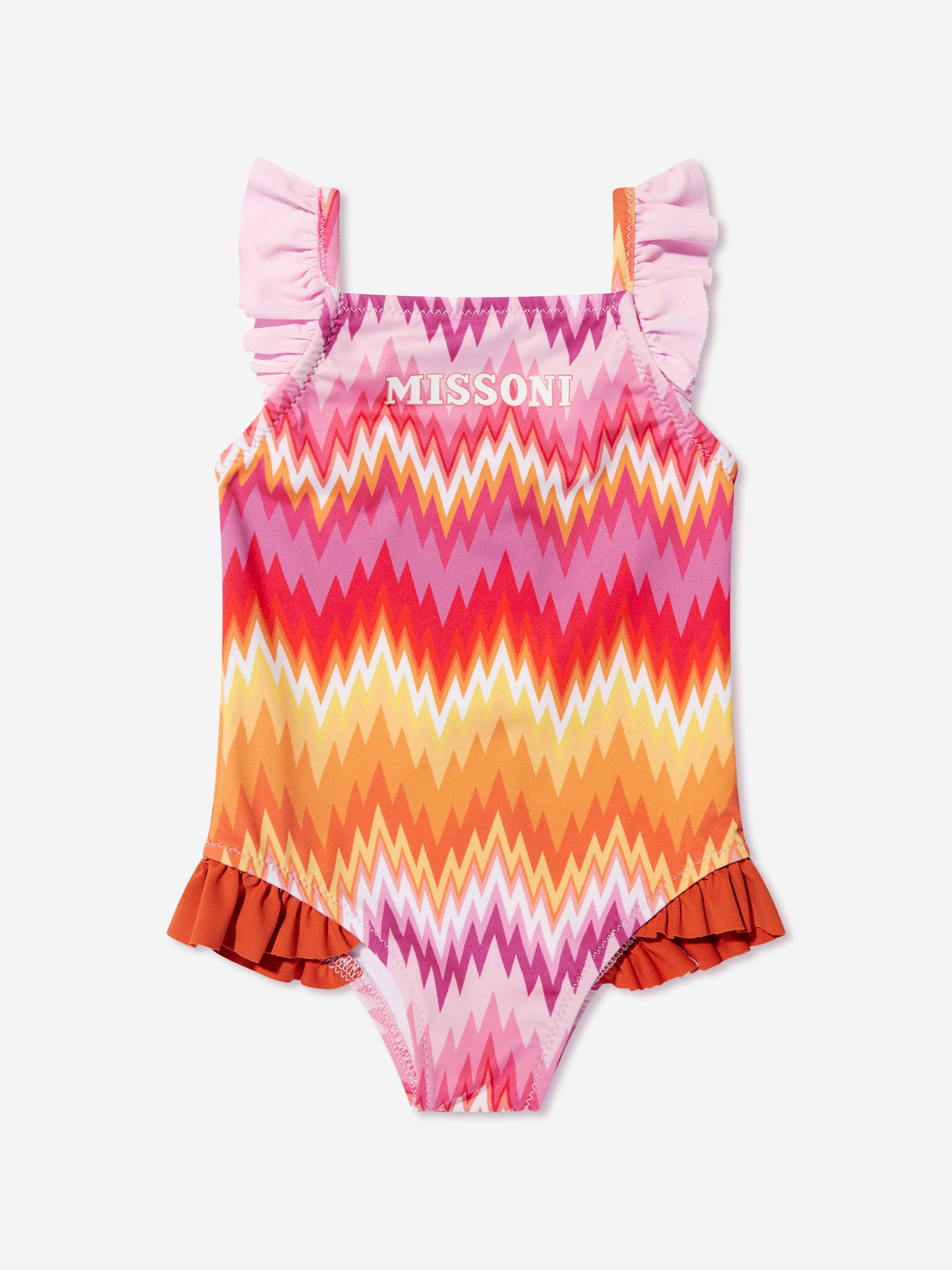 Missoni Baby Girls Zigzag Swimsuit in Multicolour