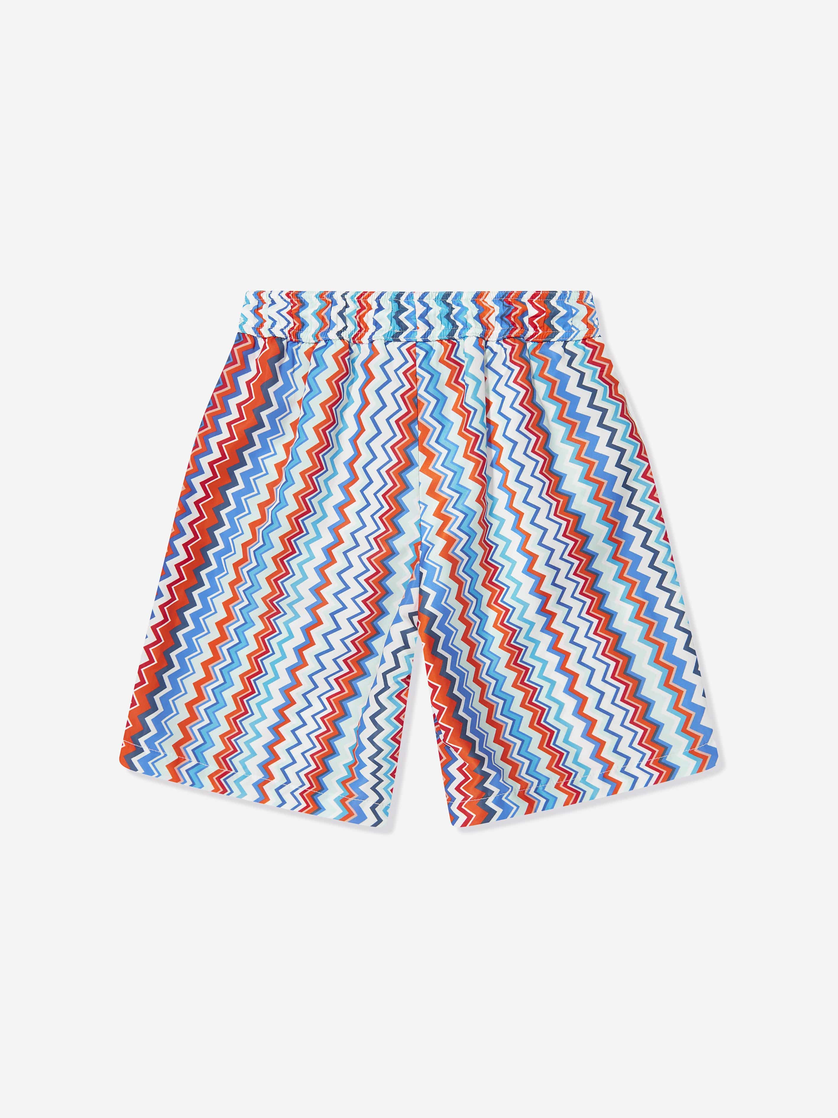 Missoni Boys Zigzag Swim Shorts in Blue