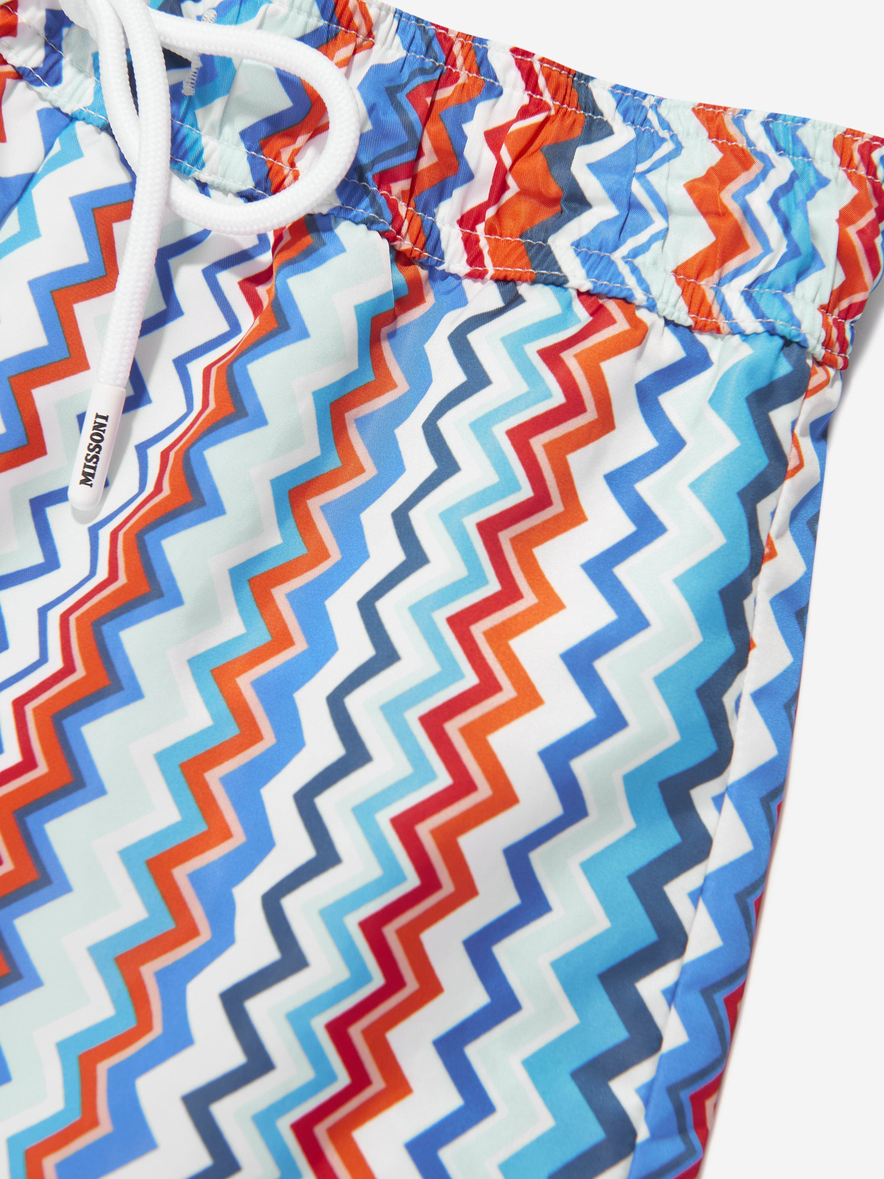 Missoni Boys Zigzag Swim Shorts in Blue