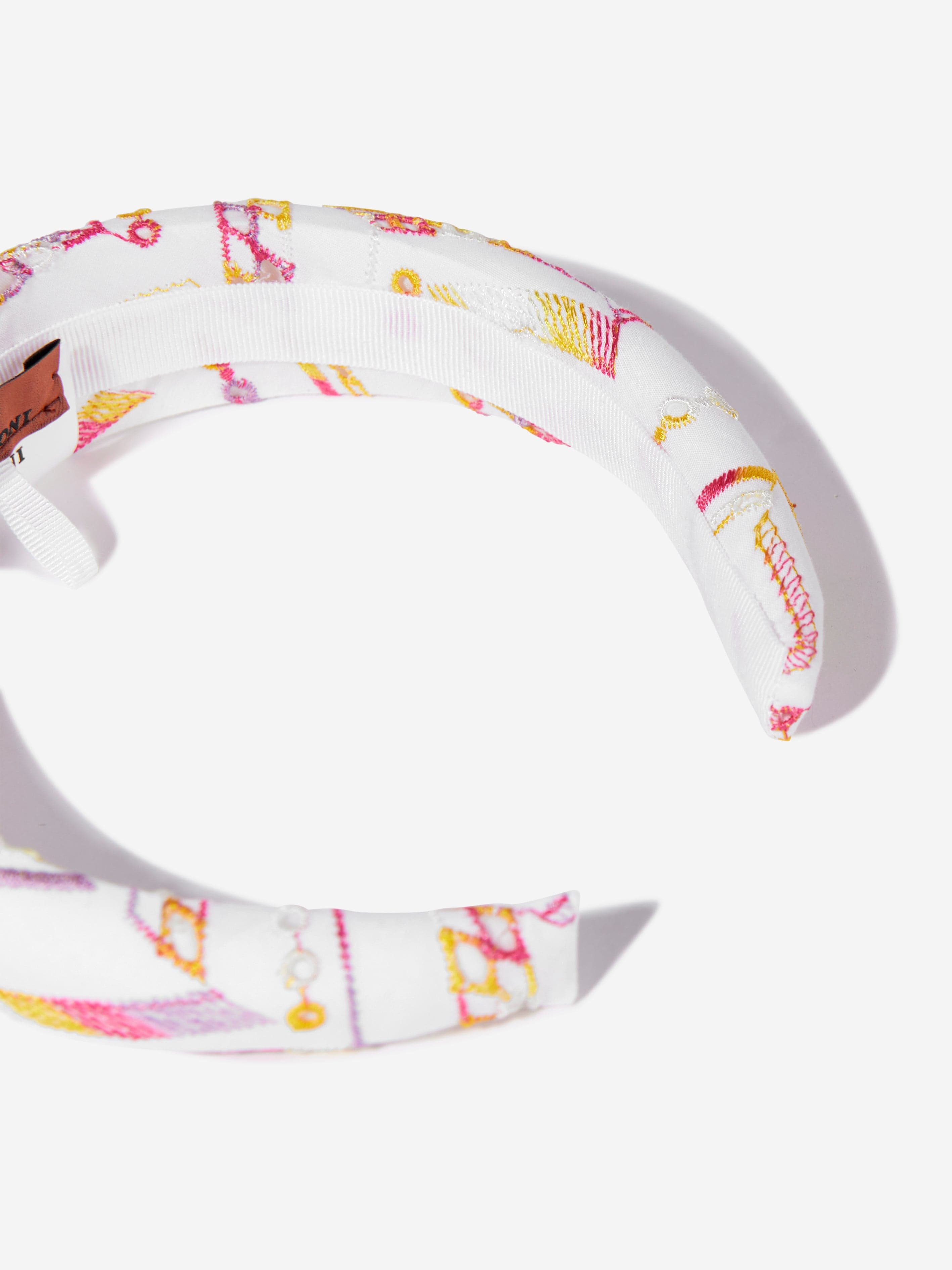 Missoni Girls Cotton Headband in White