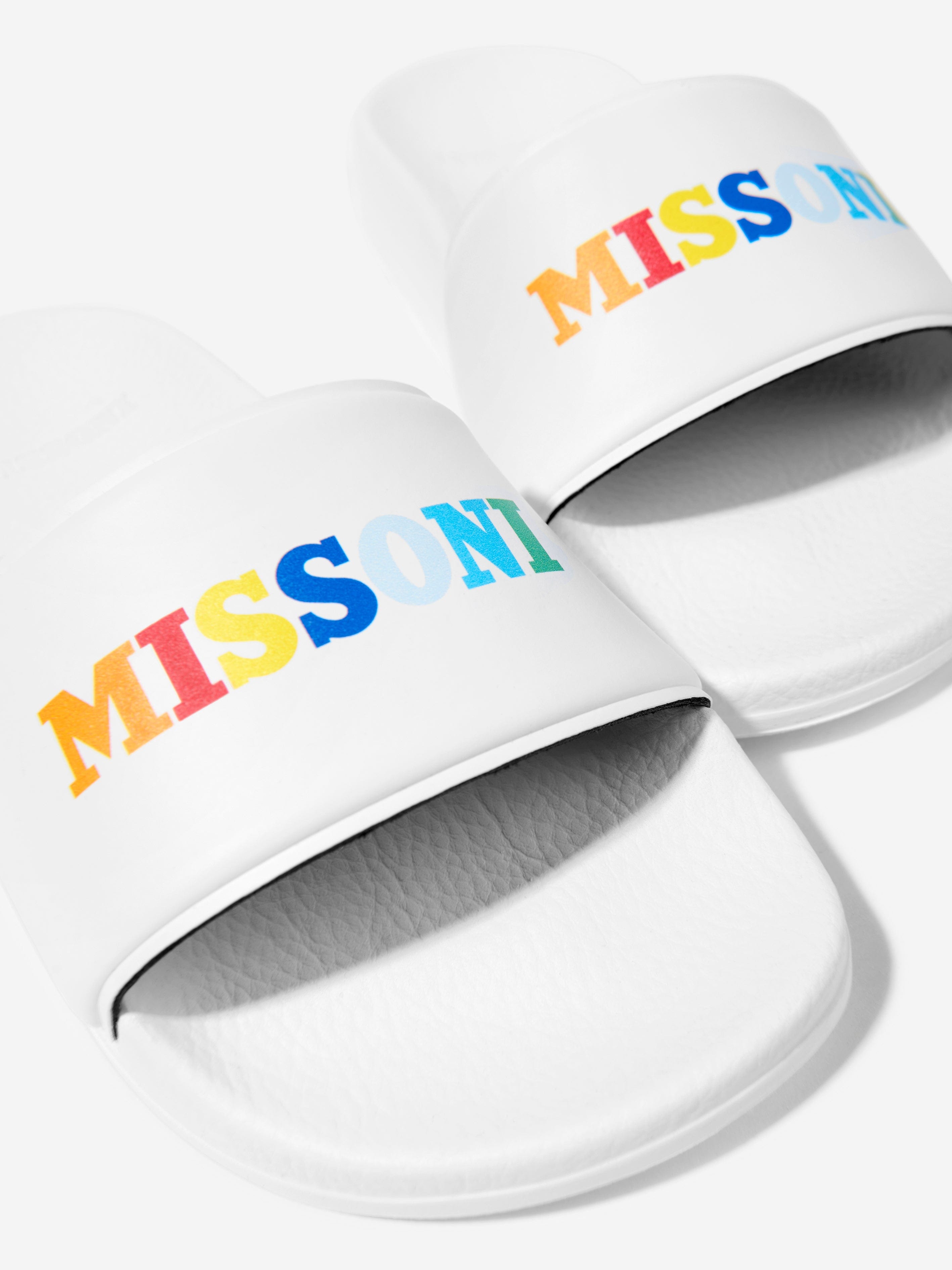 Missoni Kids Logo Sliders n White