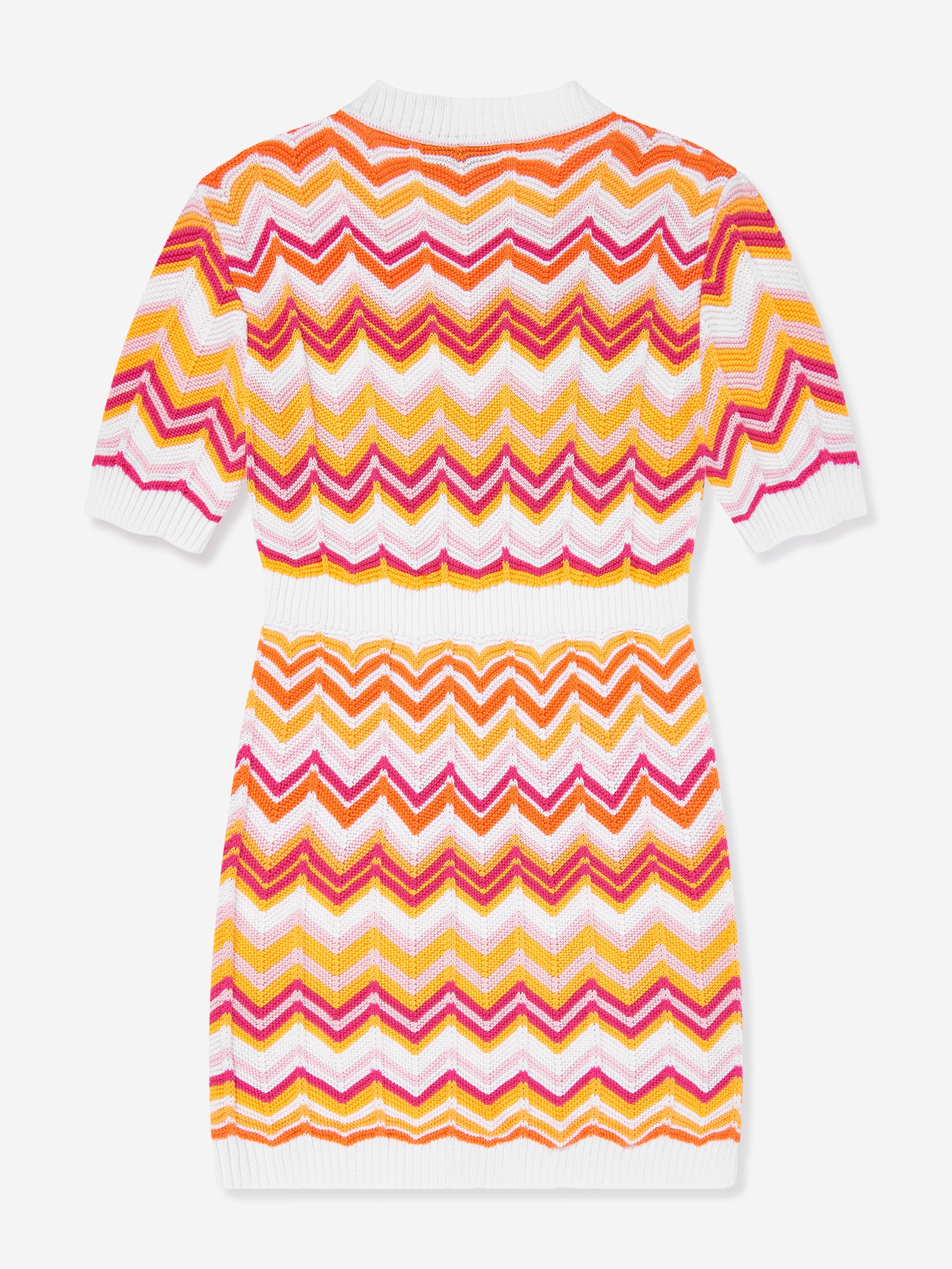 Missoni Girls Knitted Zigzag Dress in Multicolour