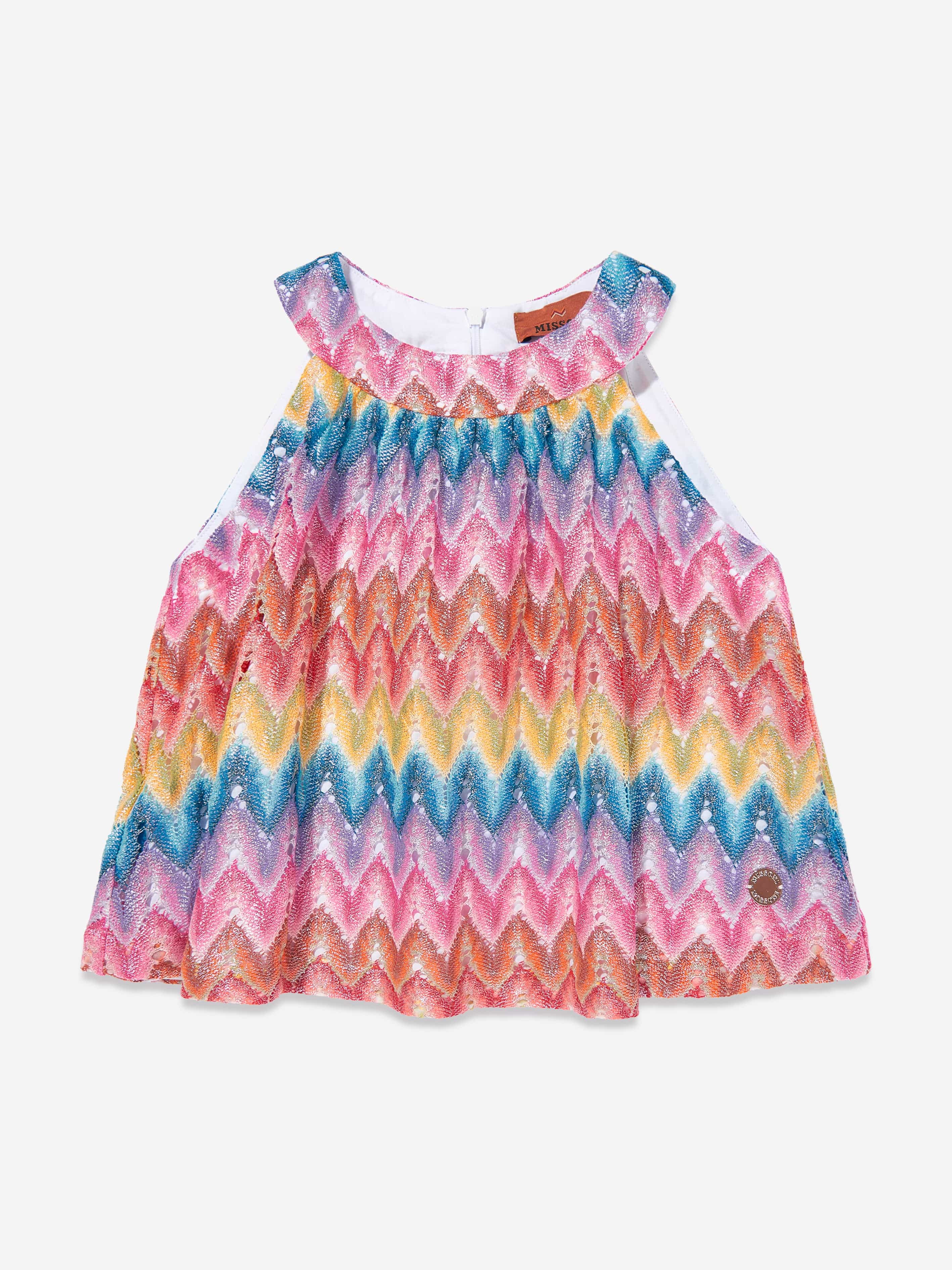 Missoni Girls Sleeveless Zigzag Top in Multicolour