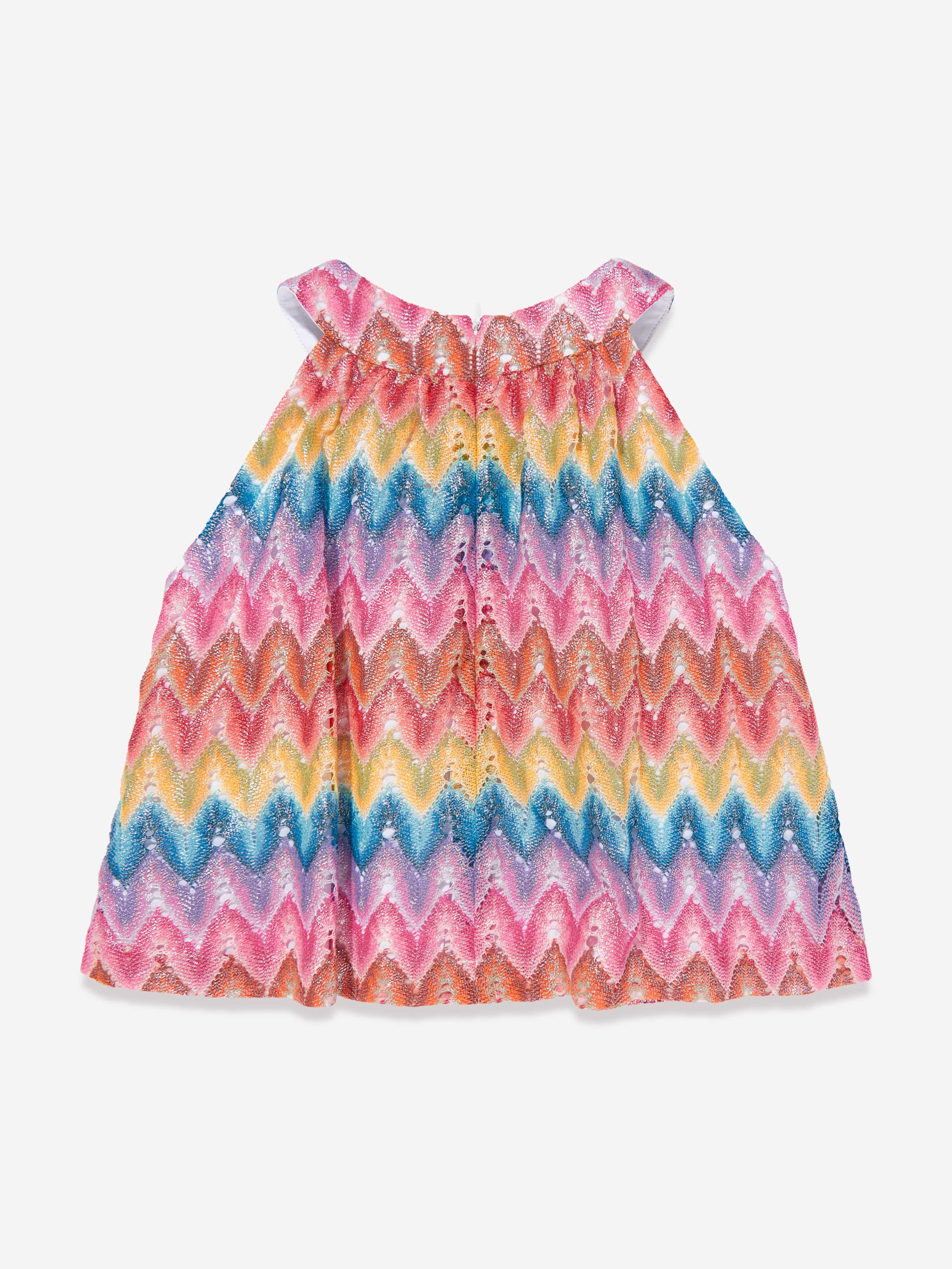 Missoni Girls Sleeveless Zigzag Top in Multicolour