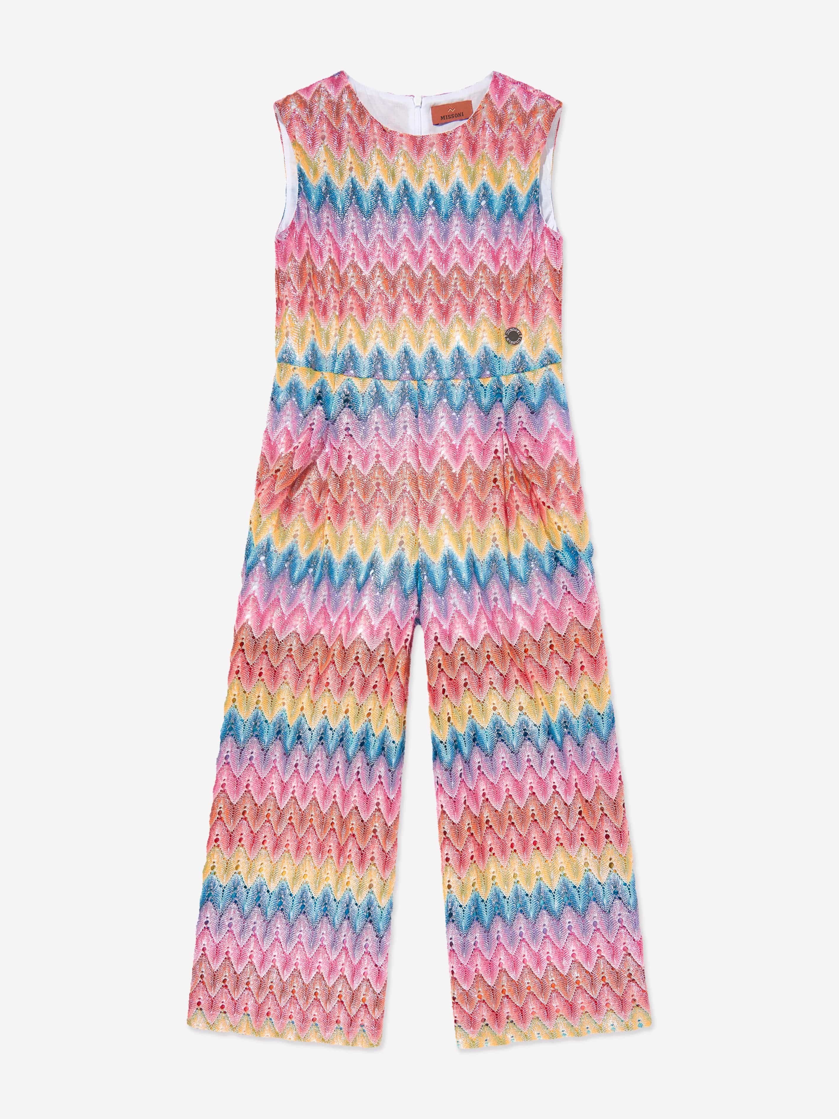Missoni Girls Woven Zigzag Jumpsuit in Multicolour