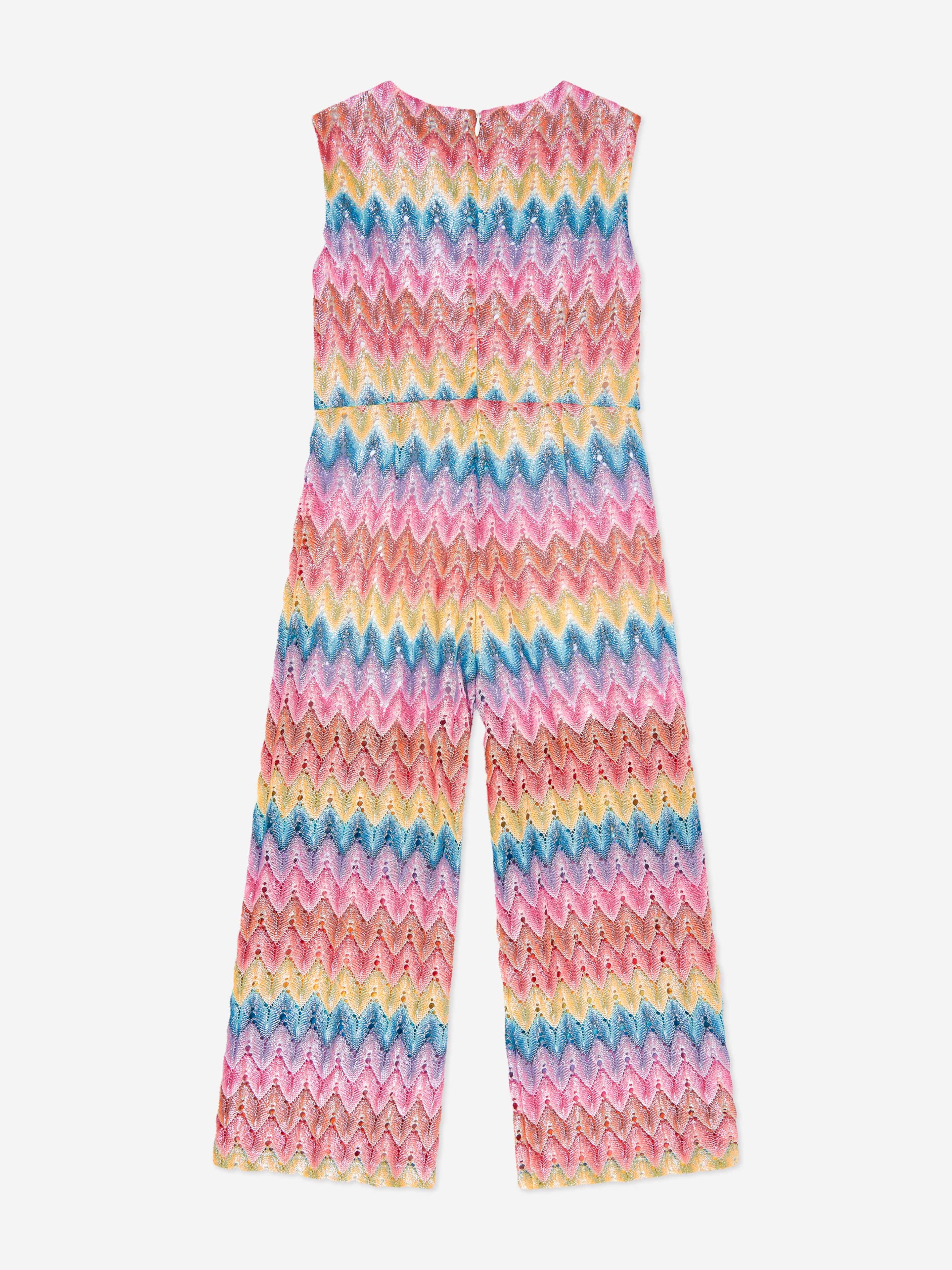 Missoni Girls Woven Zigzag Jumpsuit in Multicolour