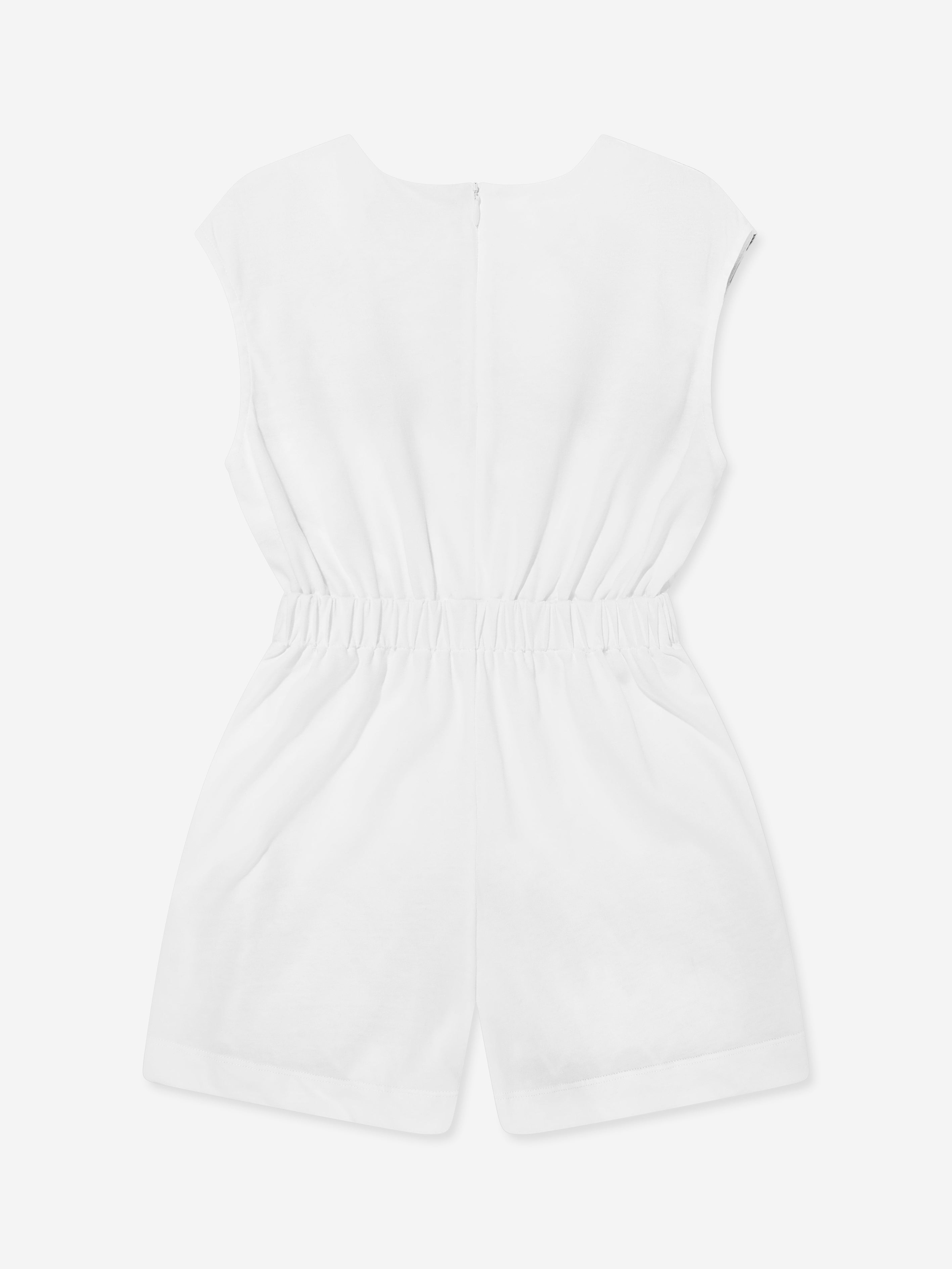 Missoni Girls Zigzag Jersey Playsuit in White