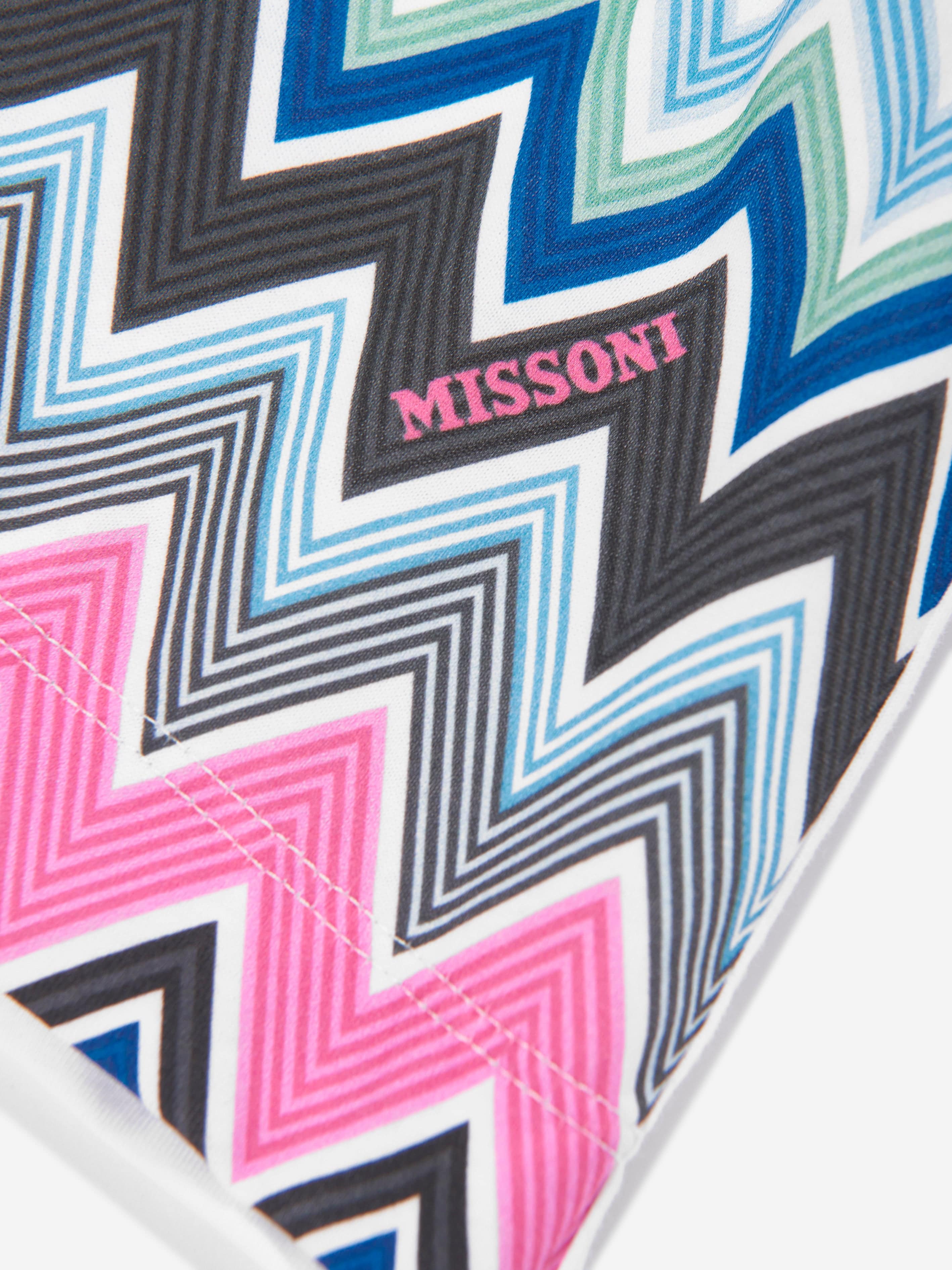 Missoni Girls Zigzag Jersey Playsuit in White