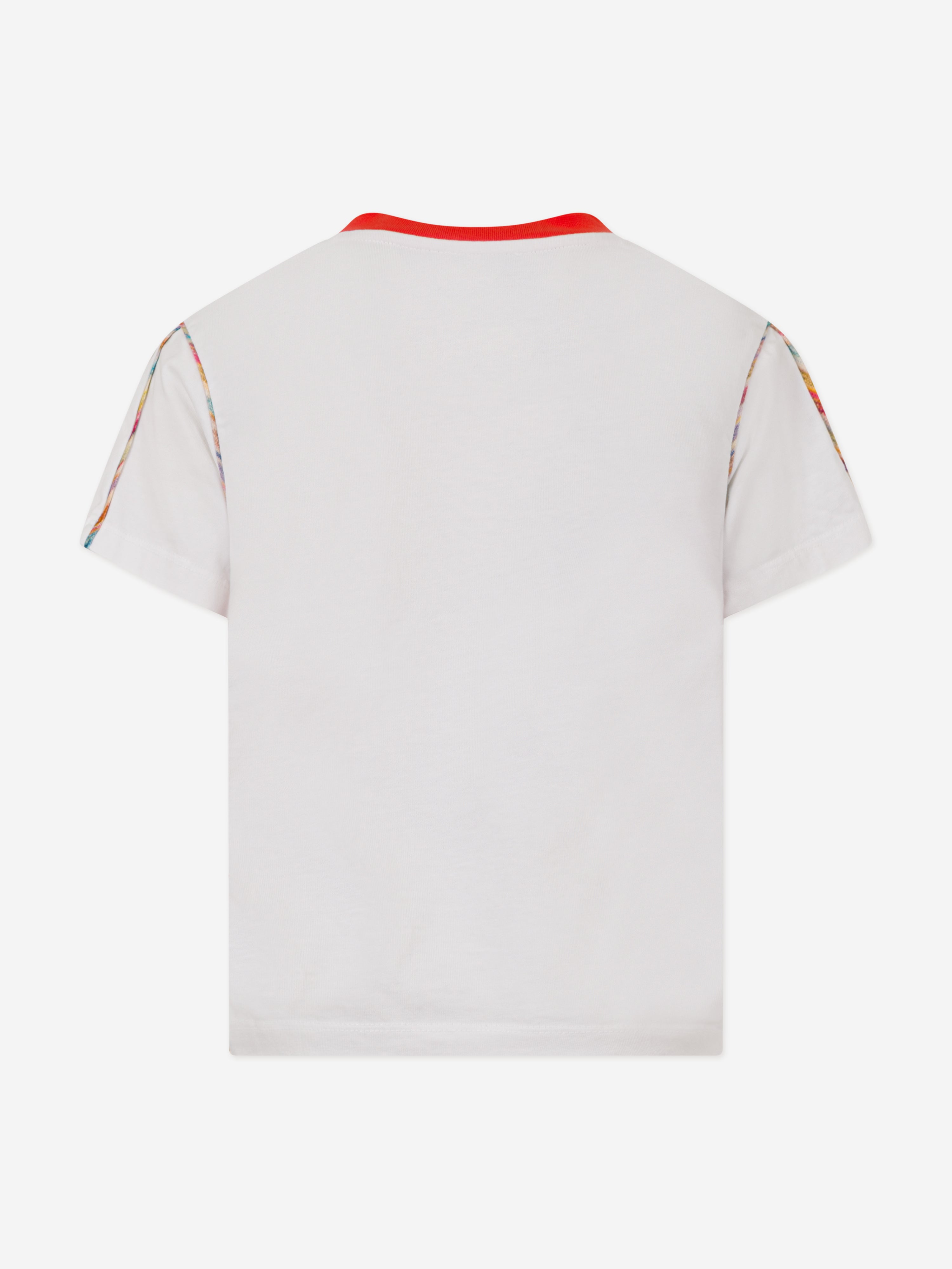Missoni Girls Zigazg Logo T-Shirt in White