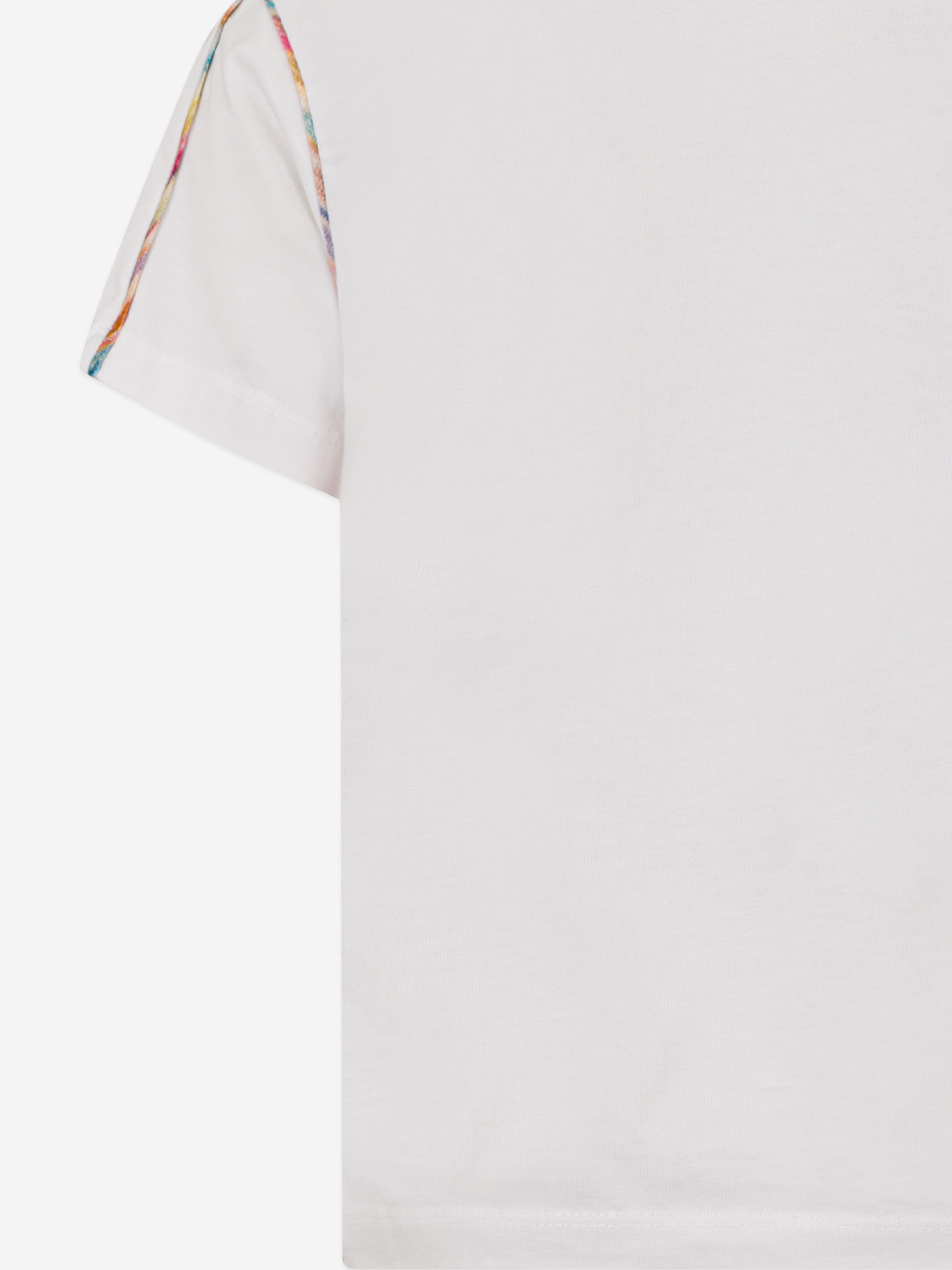 Missoni Girls Zigazg Logo T-Shirt in White
