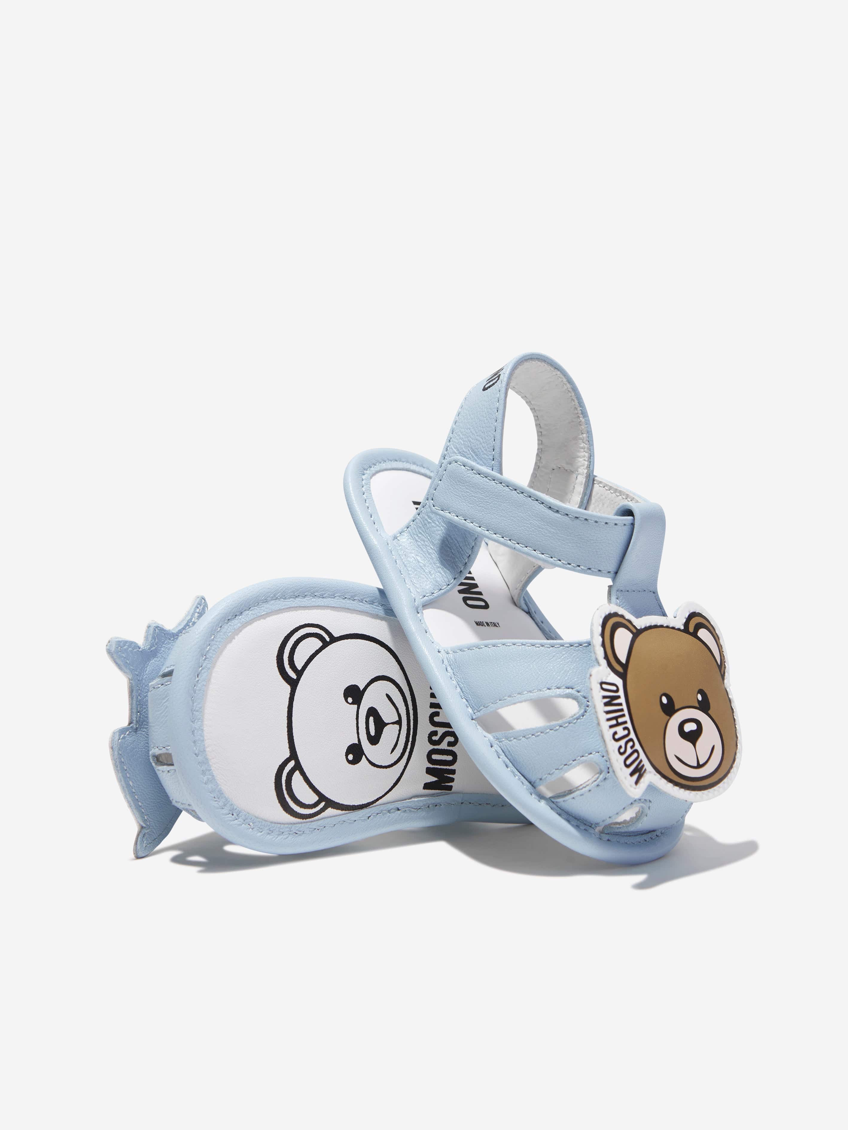 Moschino Baby Boys Shark And Teddy Bear Sandals in Blue