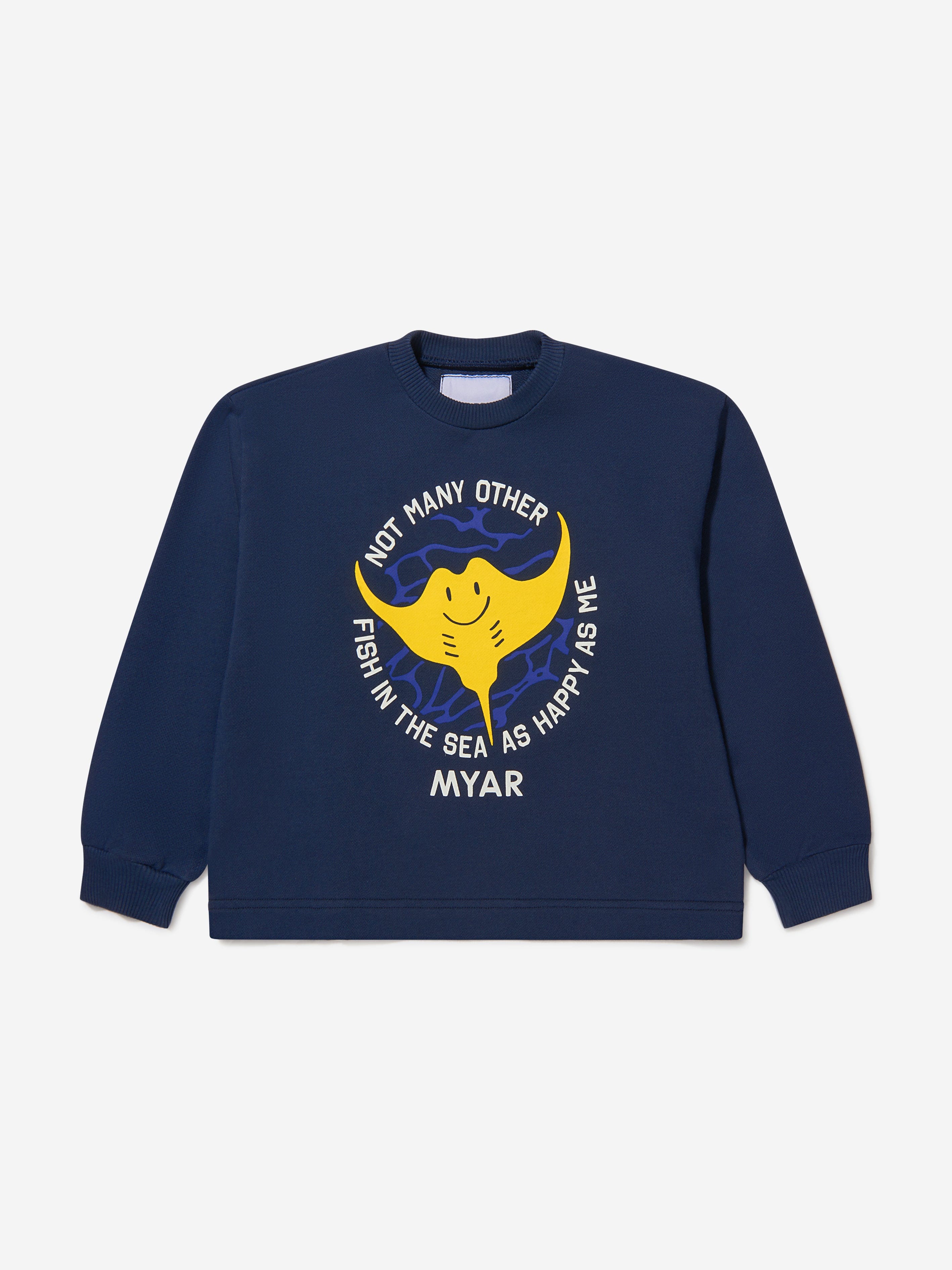 Myar Boys Cotton Fish Print Sweatshirt