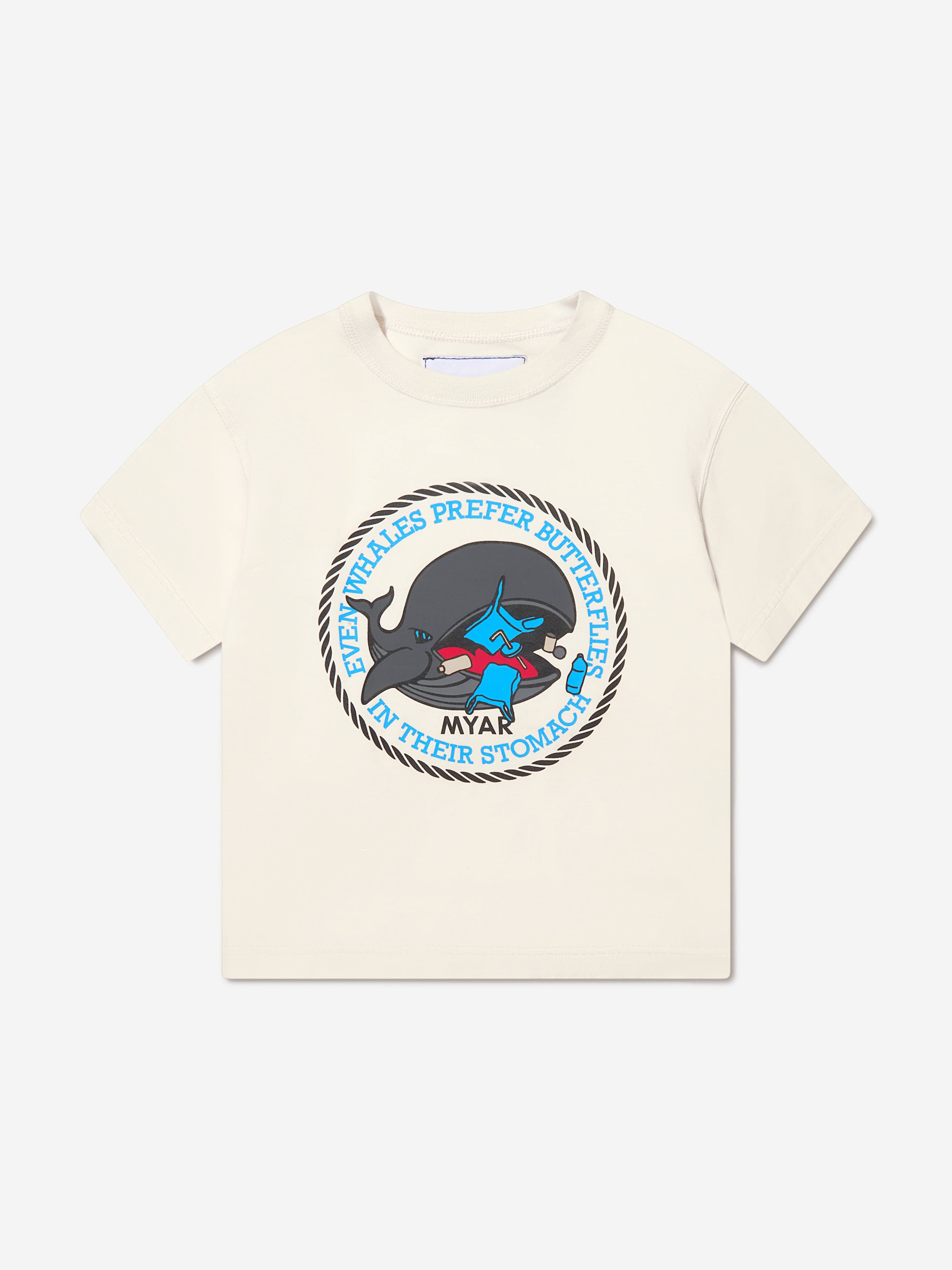 Myar Boys Cotton Whale Print T-Shirt