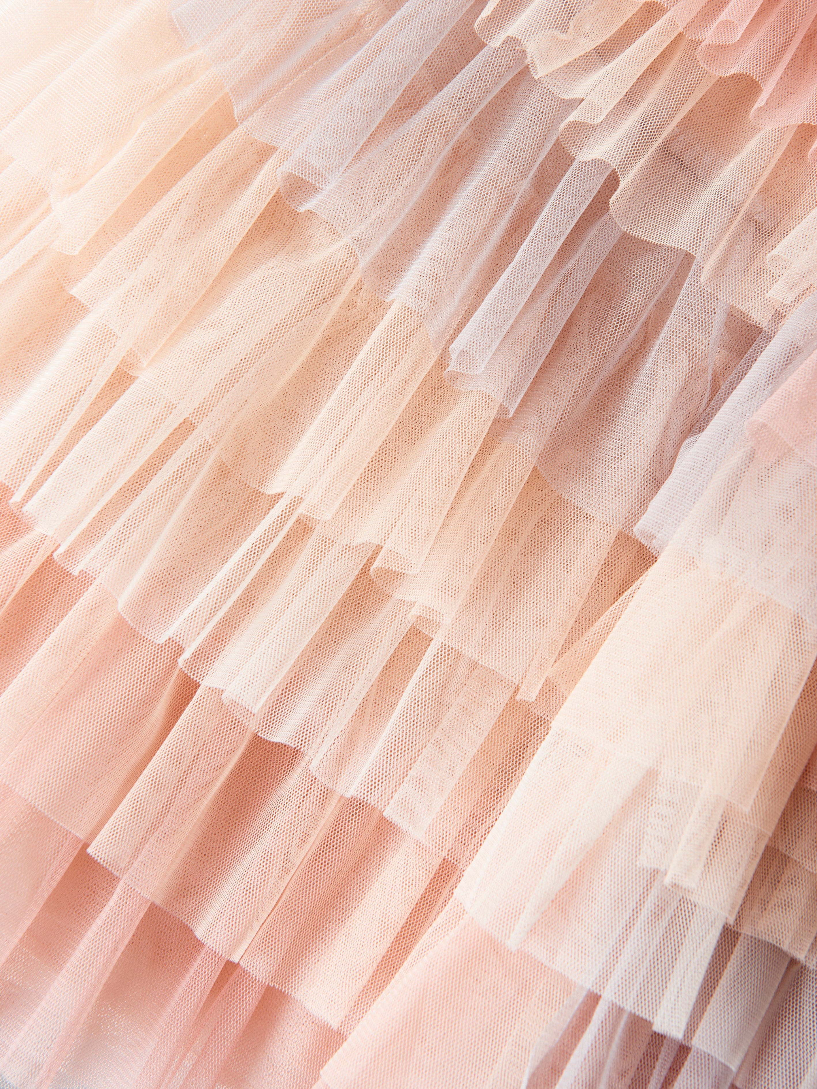 Needle & Thread Girls Tulle Petra Ruffle Dress in Pink