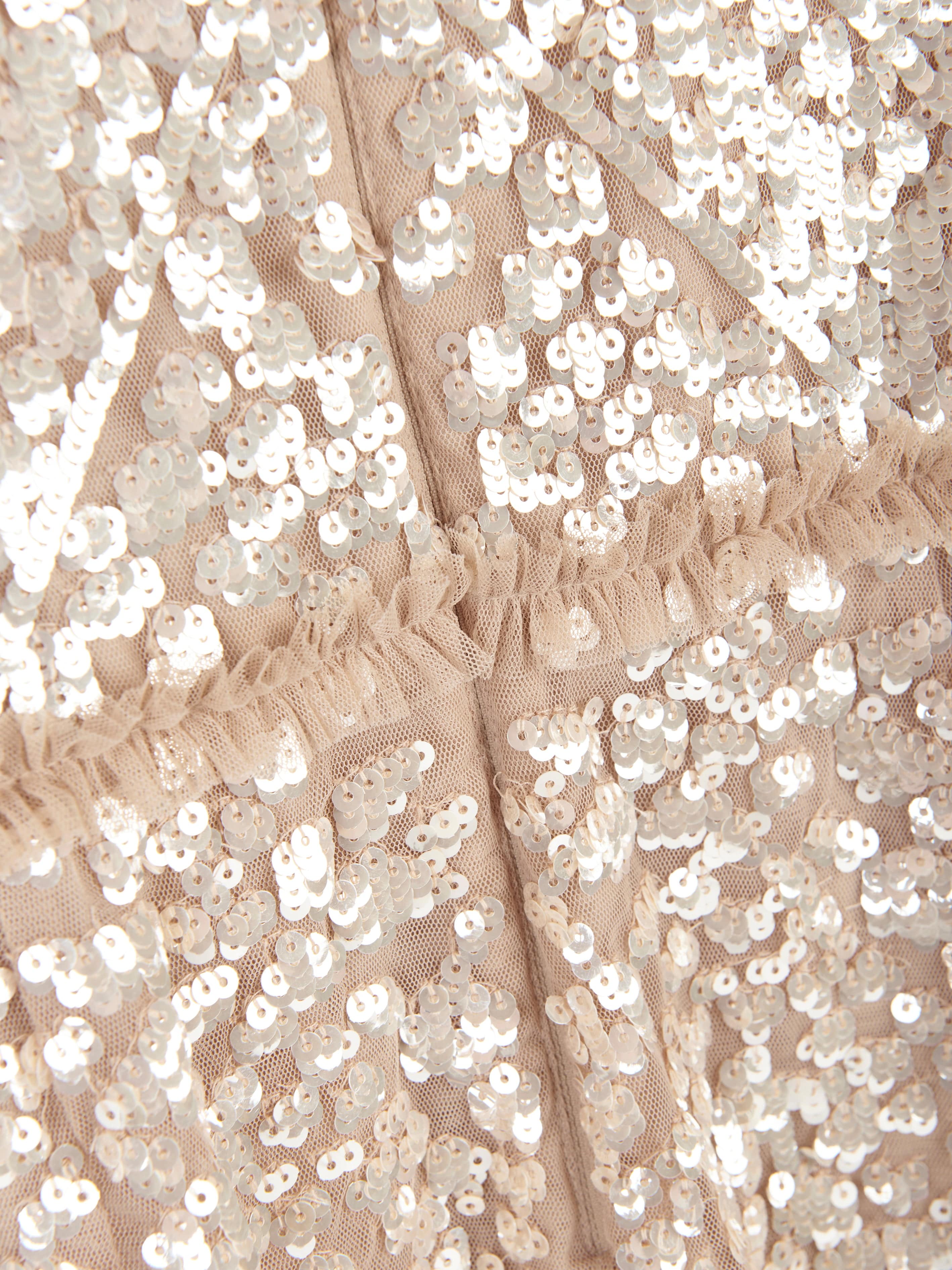 Needle & Thread Girls Aurora Dress in Beige