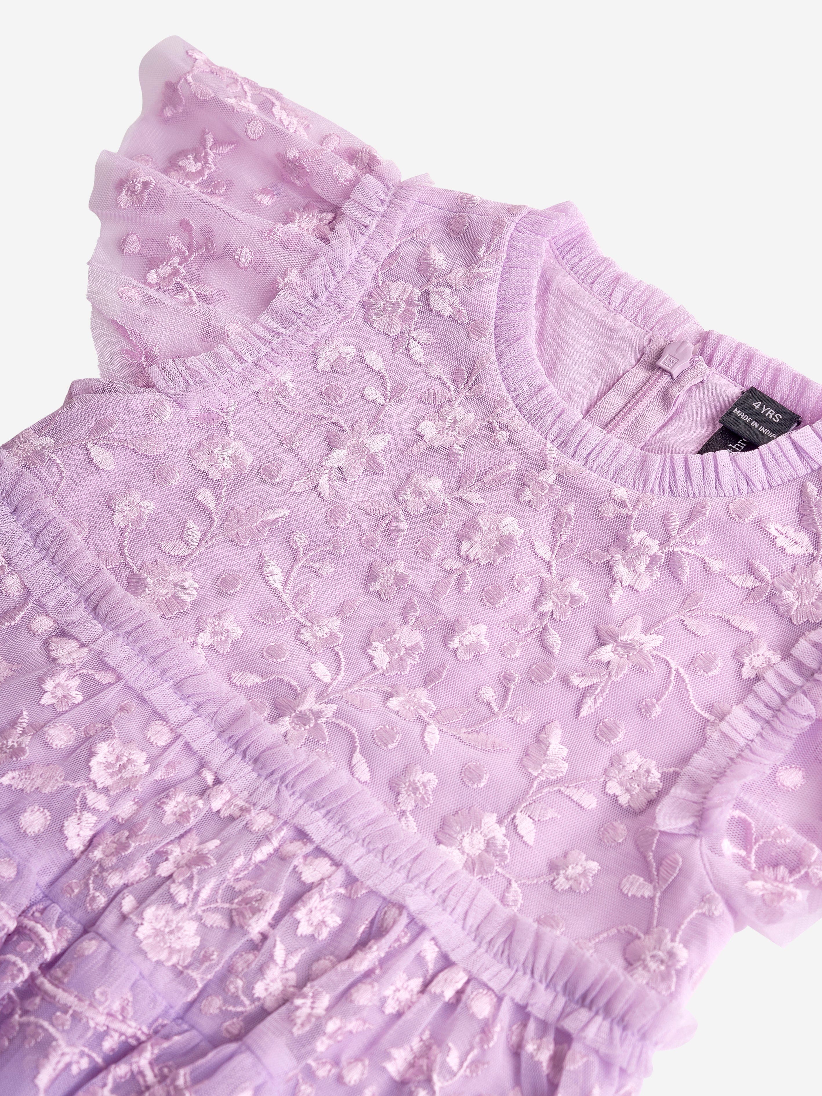 Needle & Thread Girls Angelica Lace Dress in Purple