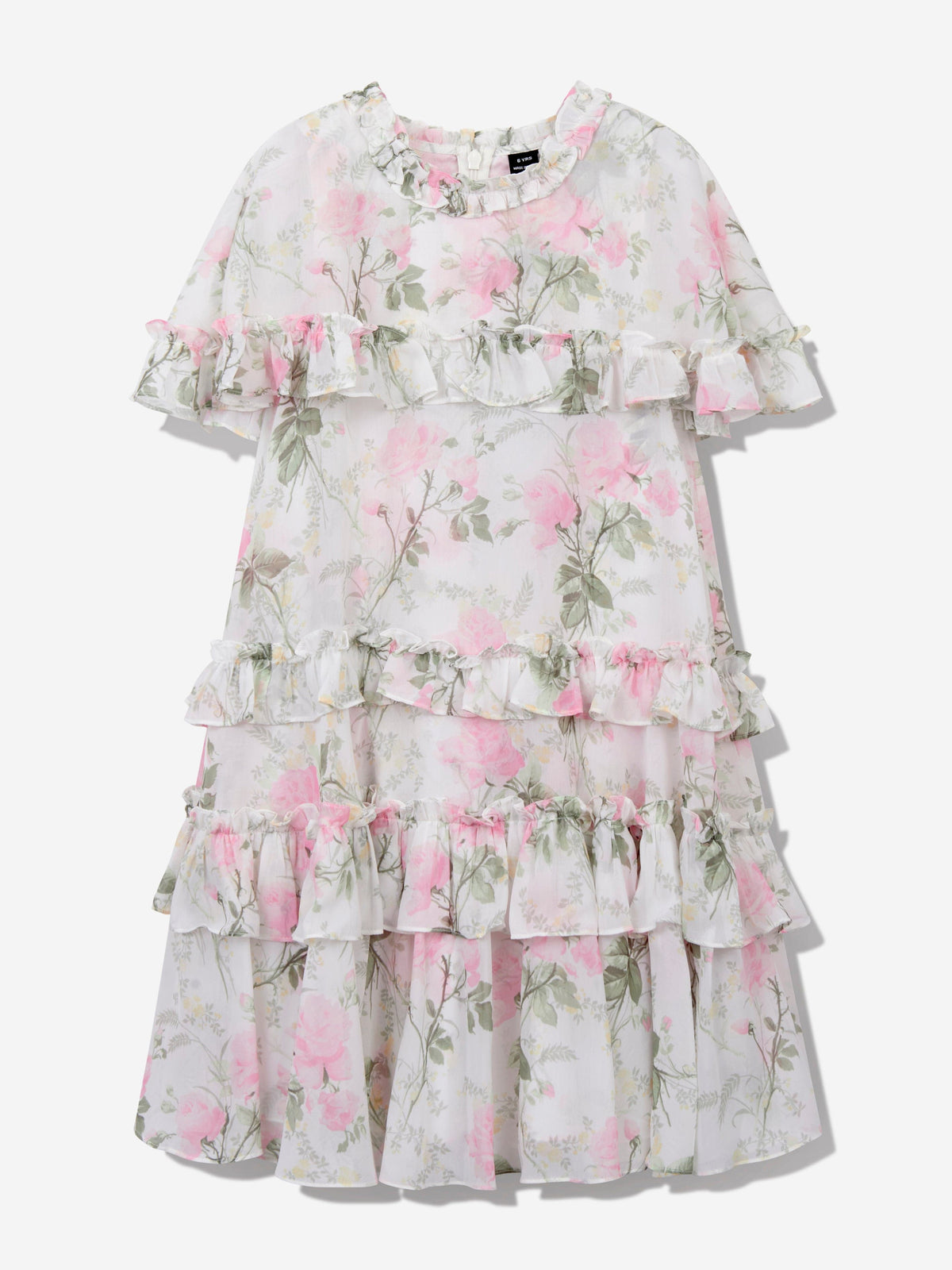 Needle & Thread Chiffon Tiered Cape Dress Multicolour