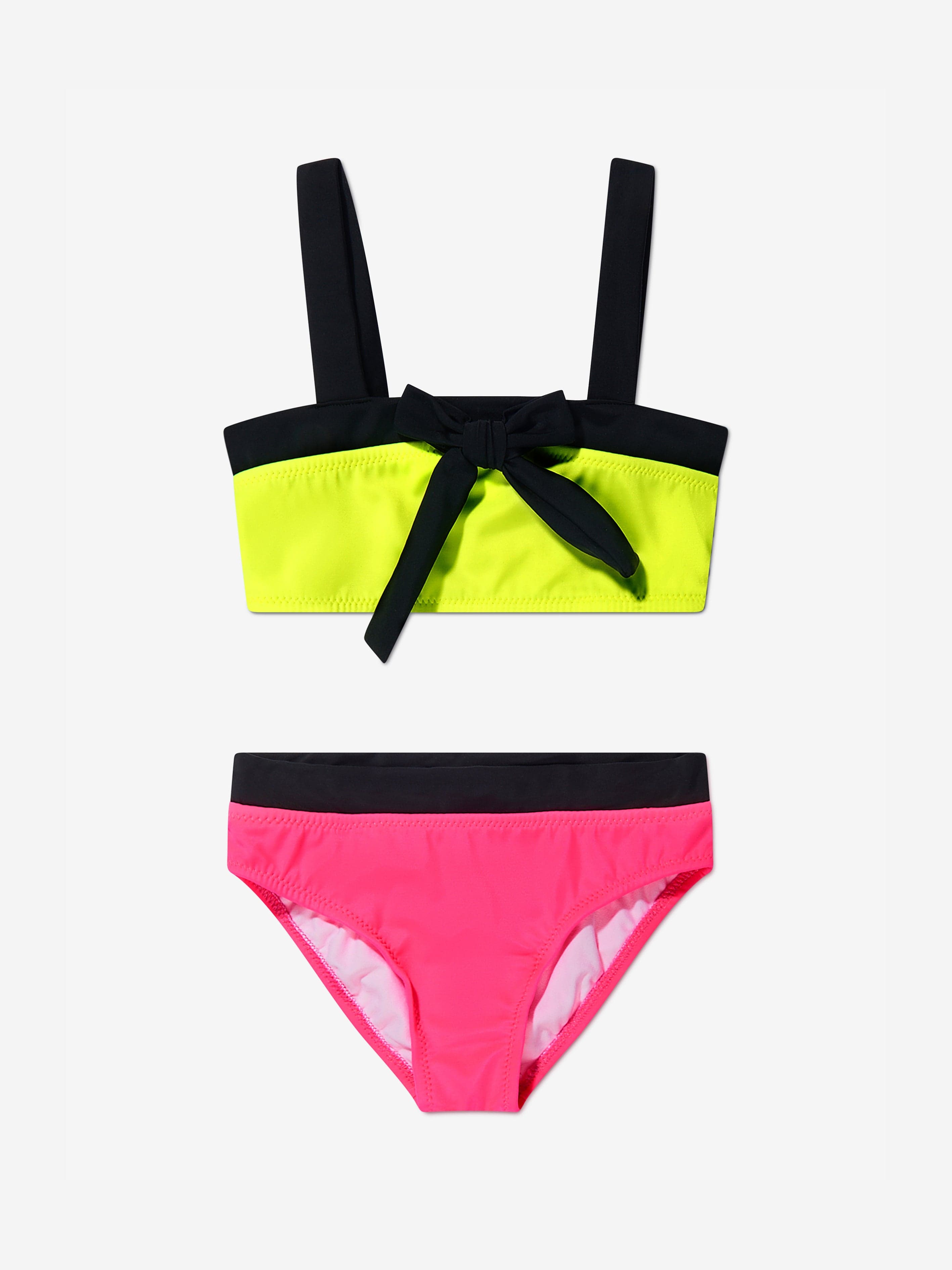 Nessi Byrd Girls Neon Two-Tone Maggy Bikini in Multicolour