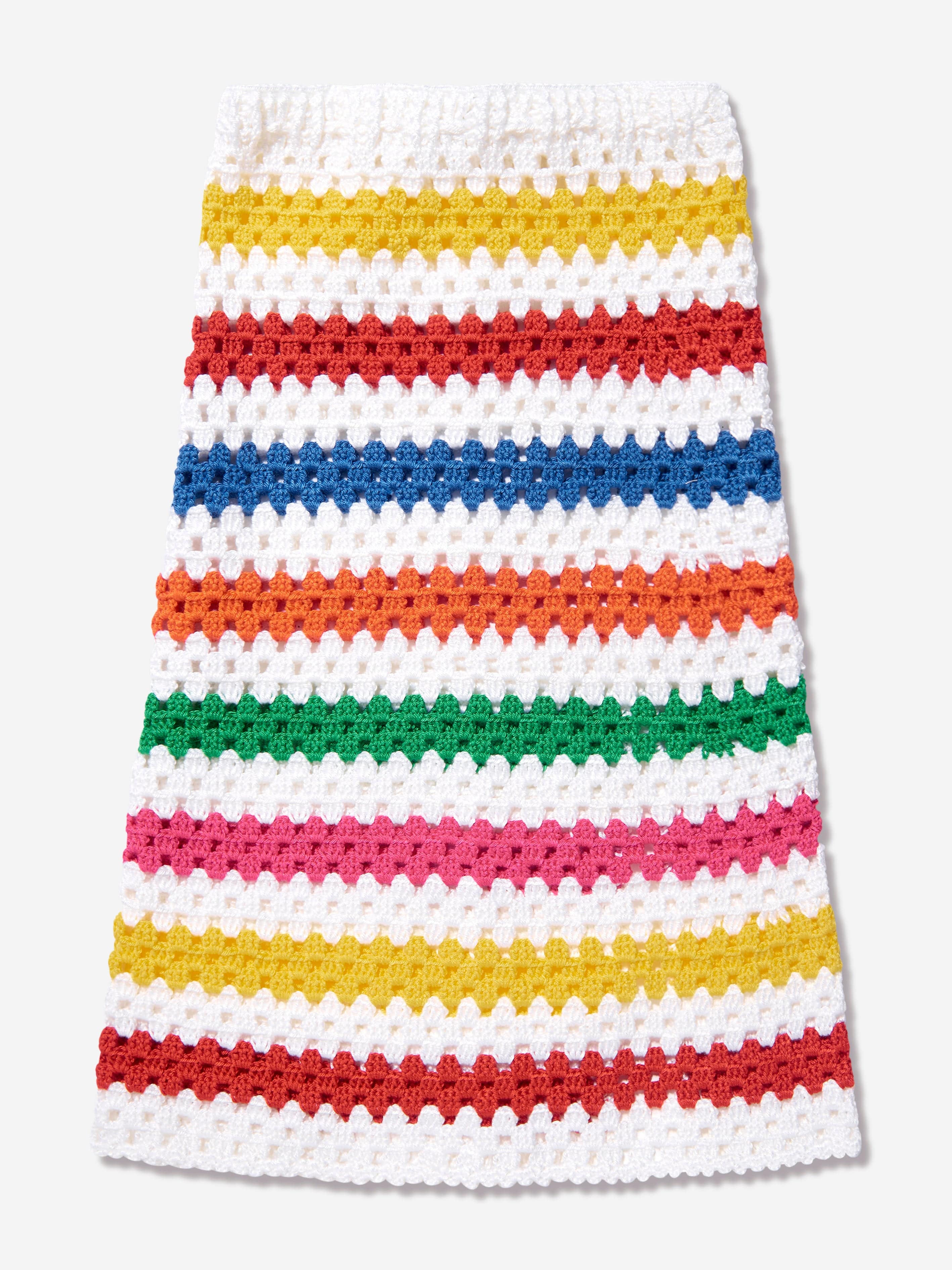 Nessi Byrd Girls Long Crochet Siena Skirt in Multicolour