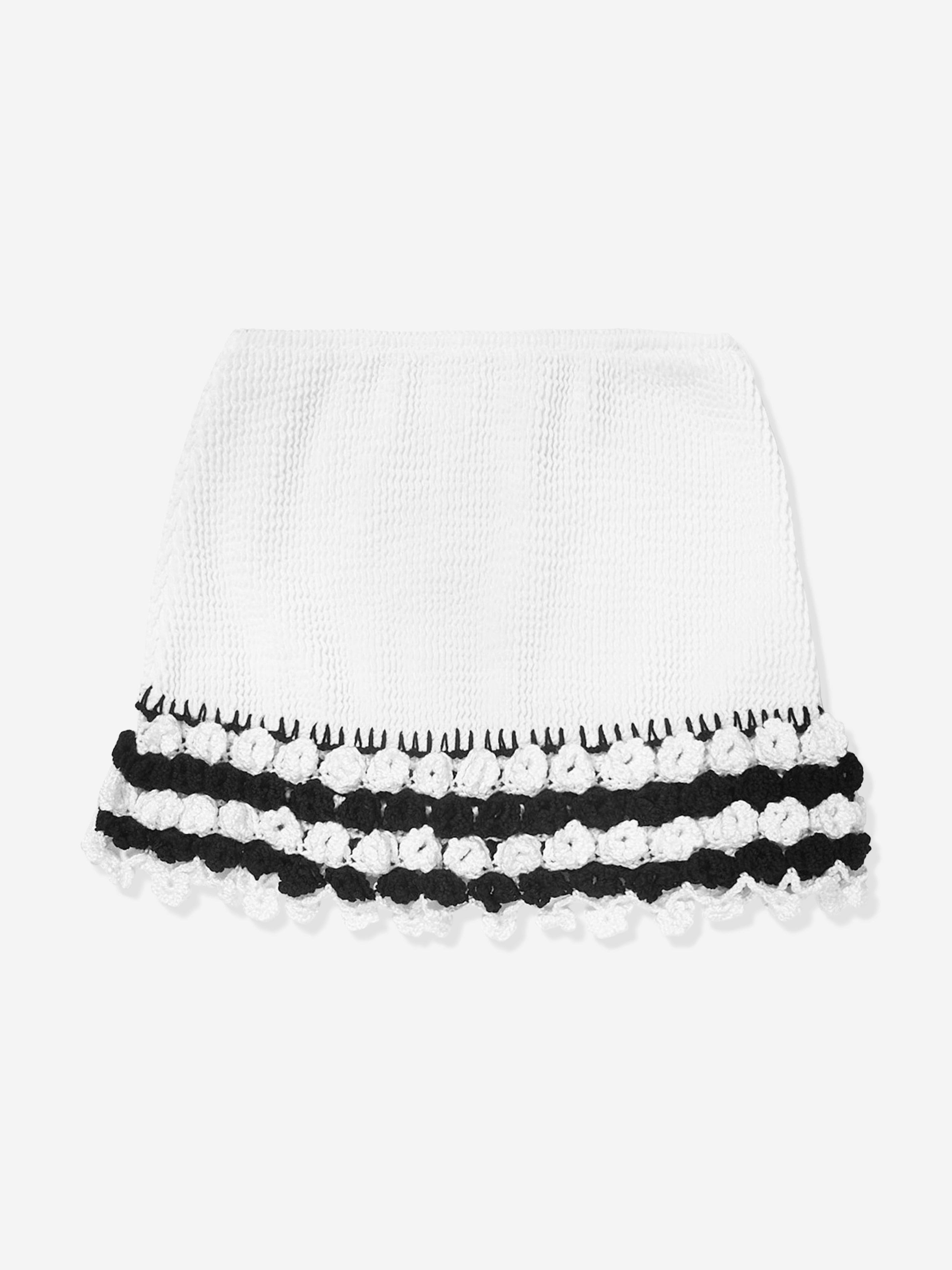 Nessi Byrd Girls Crocheted Agave Skirt in White