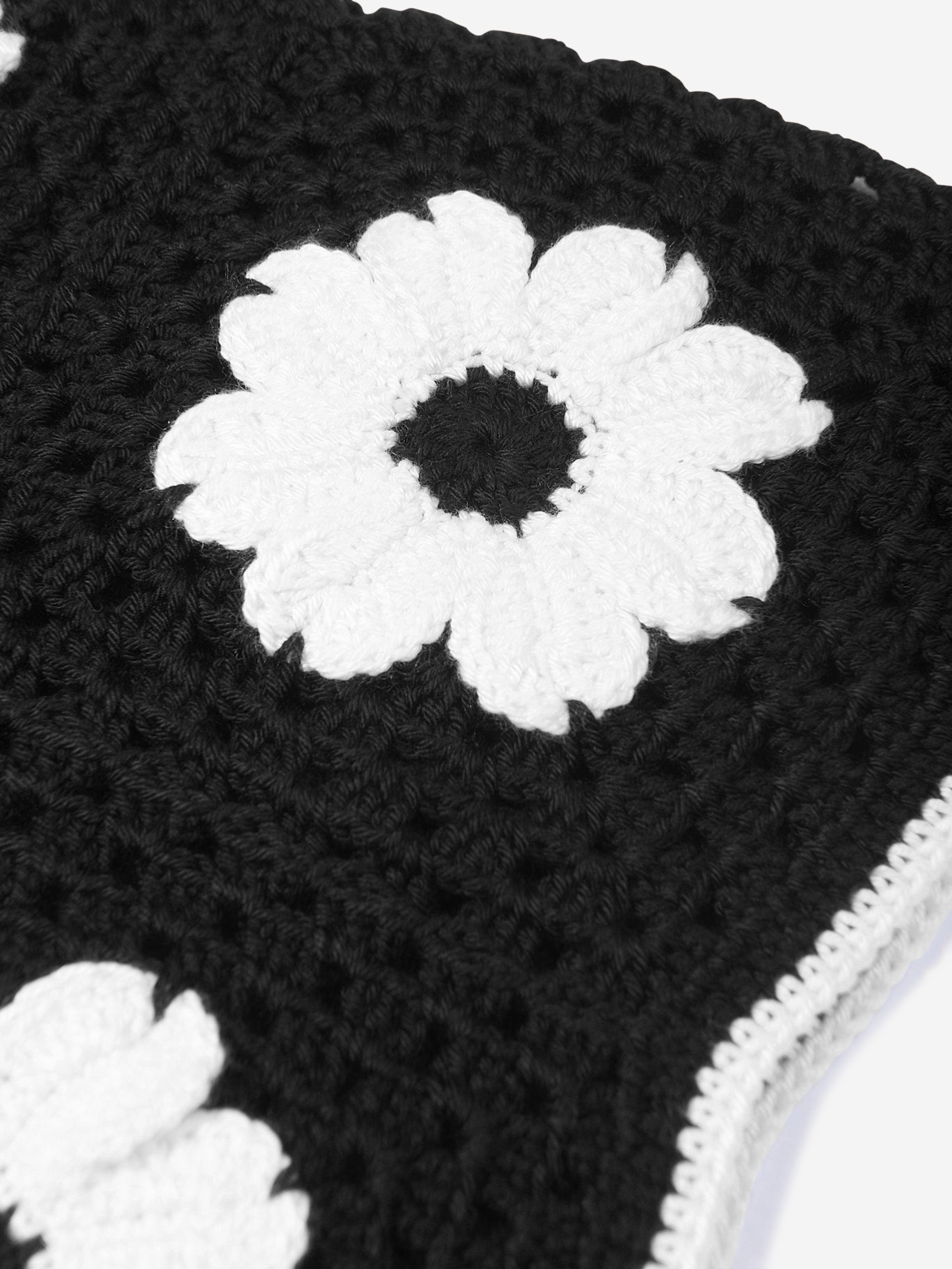 Nessi Byrd Girls Crocheted Flower Oila Skirt in Black