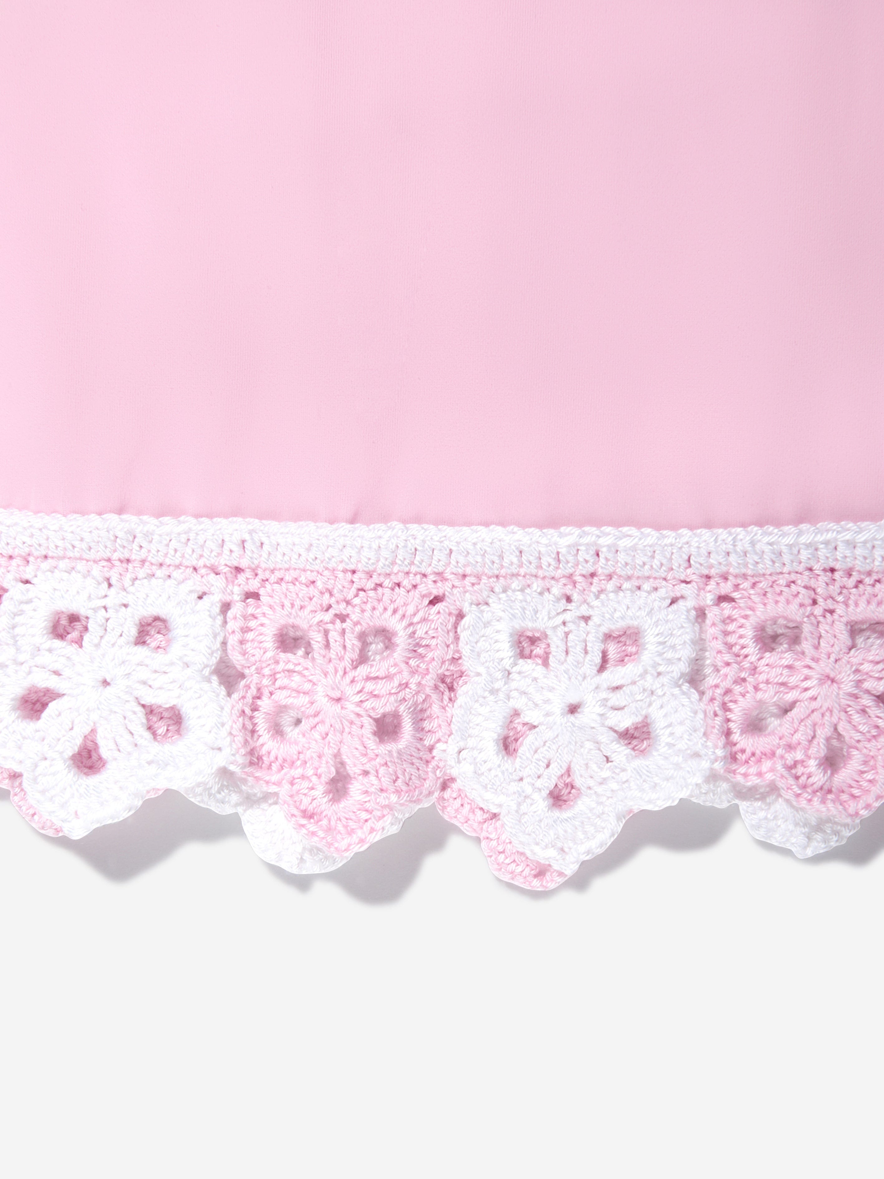 Nessi Byrd Girls Crochet Flower Sonna Skirt in Pink