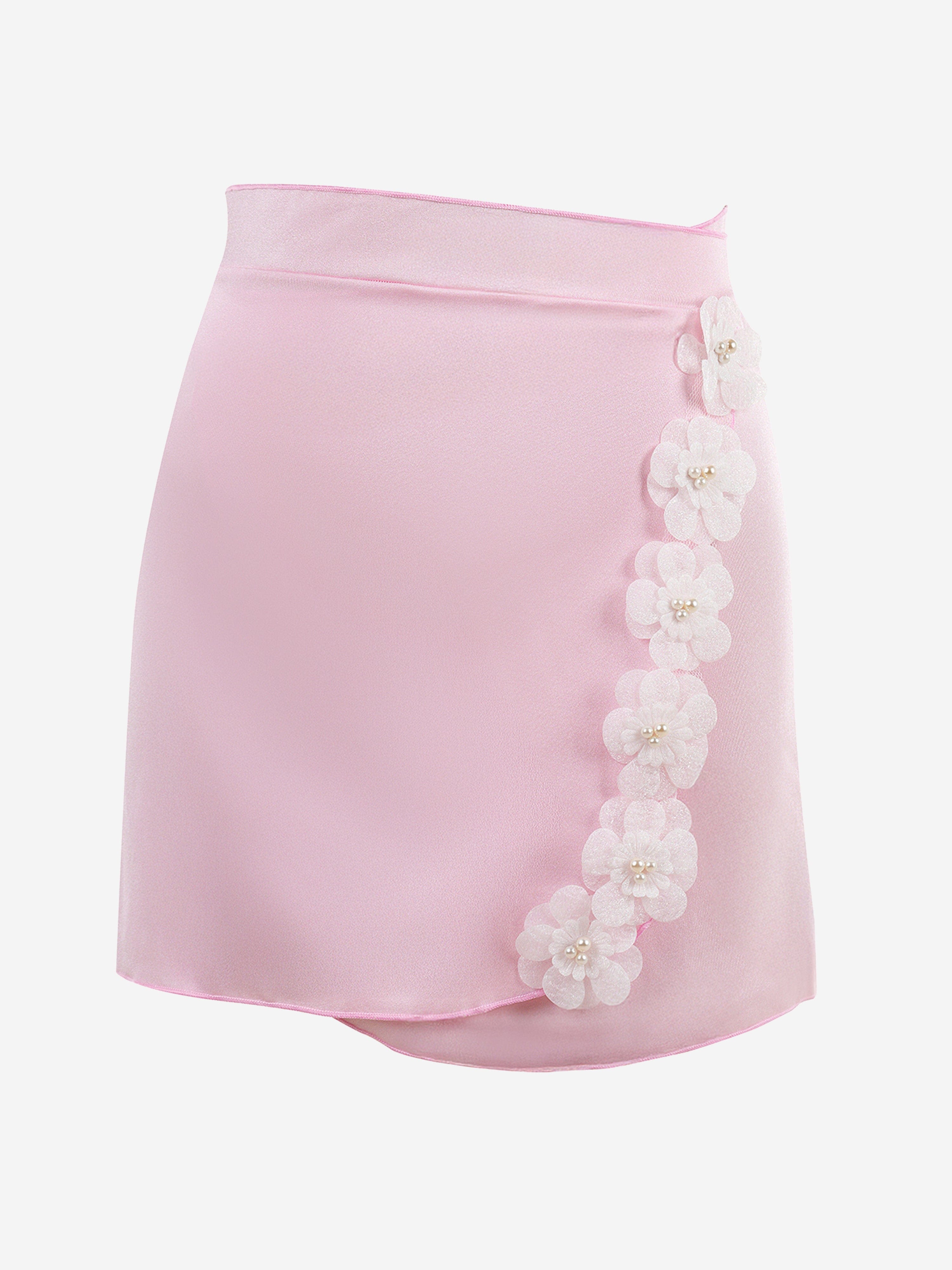 Nessi Byrd Girls Elvena Skirt in Pink