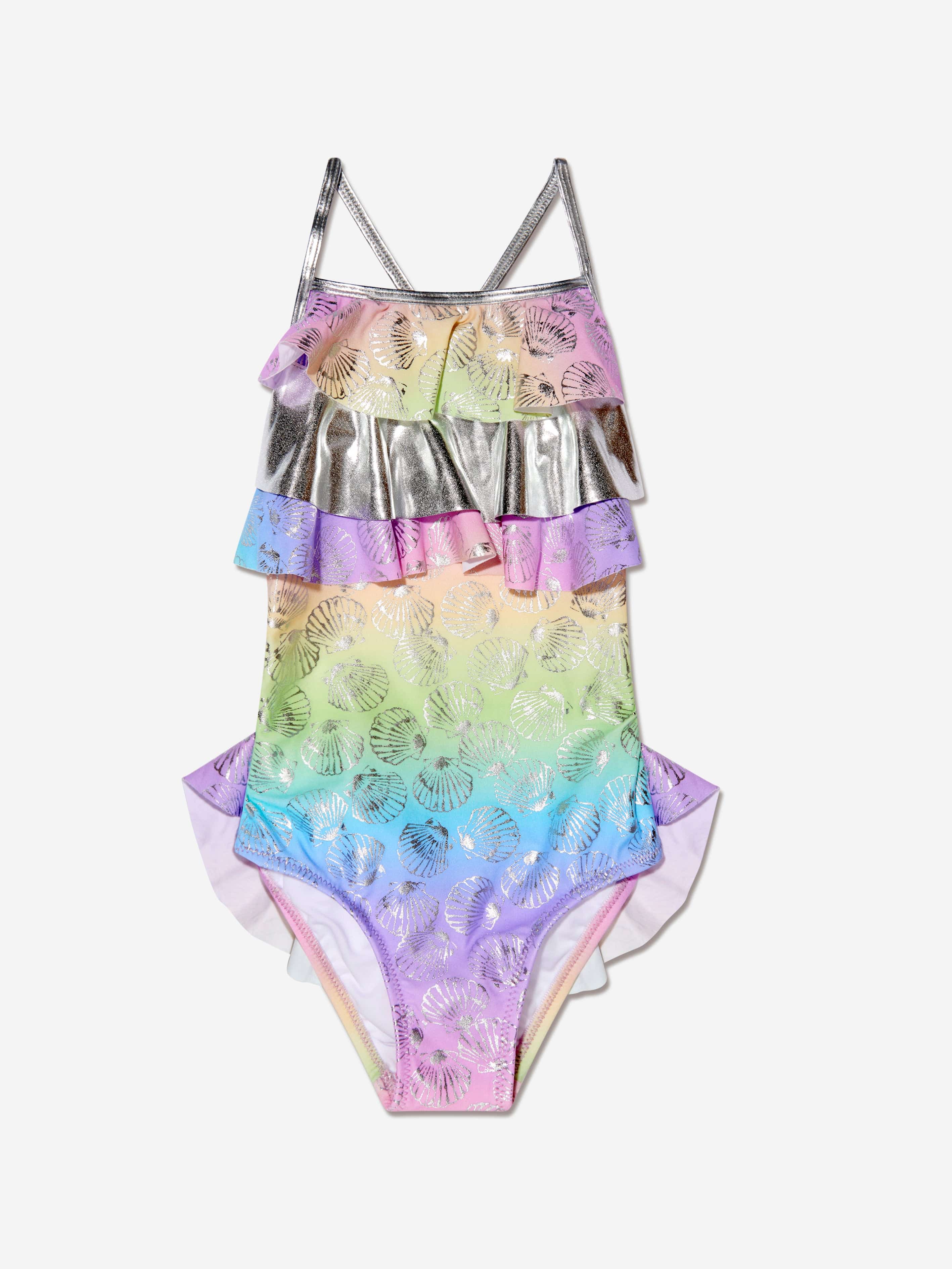 Nessi Byrd Girls Milly Rainbow Swimsuit in Multicolour